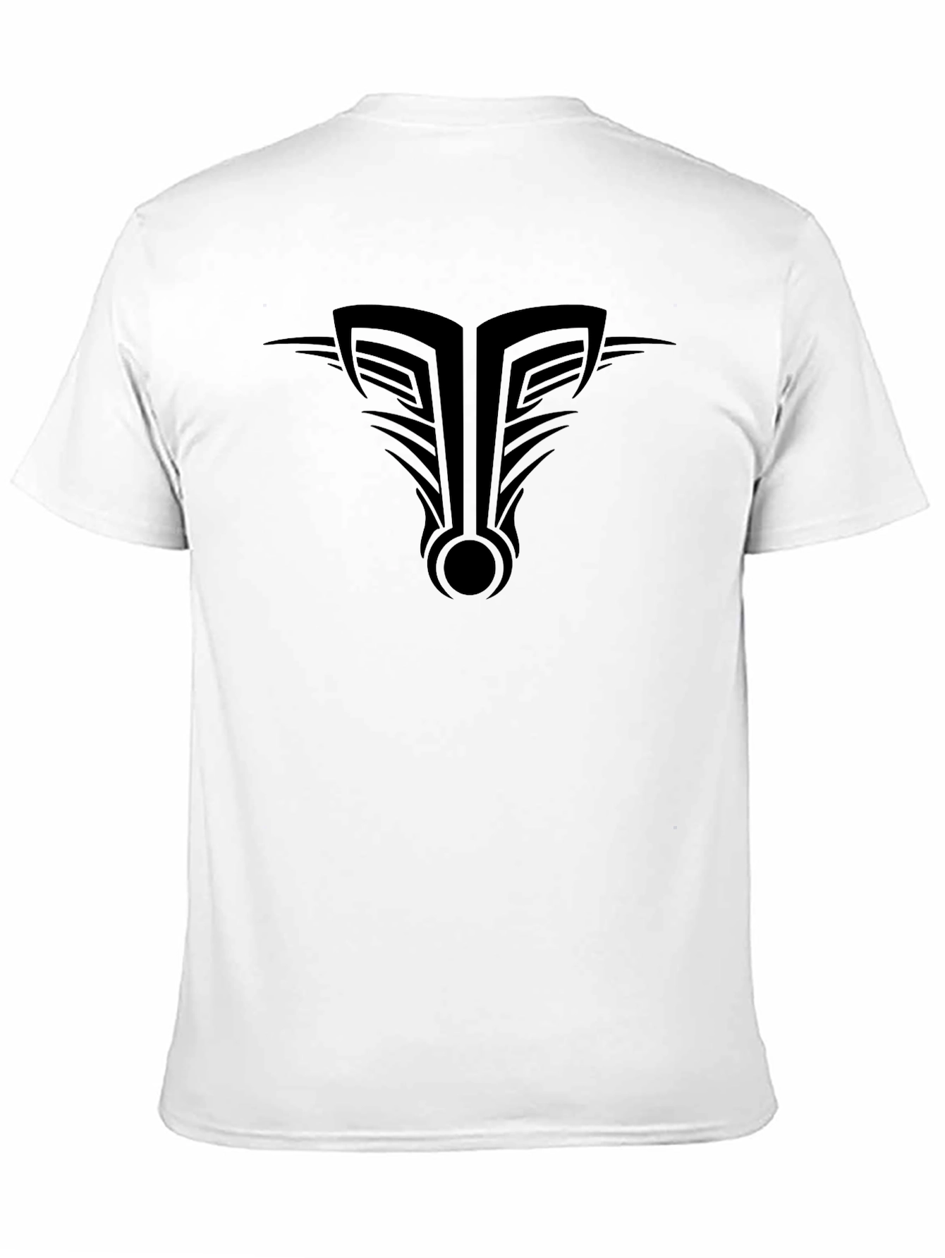 Tribal Graphic Print Mens Black T-Shirt