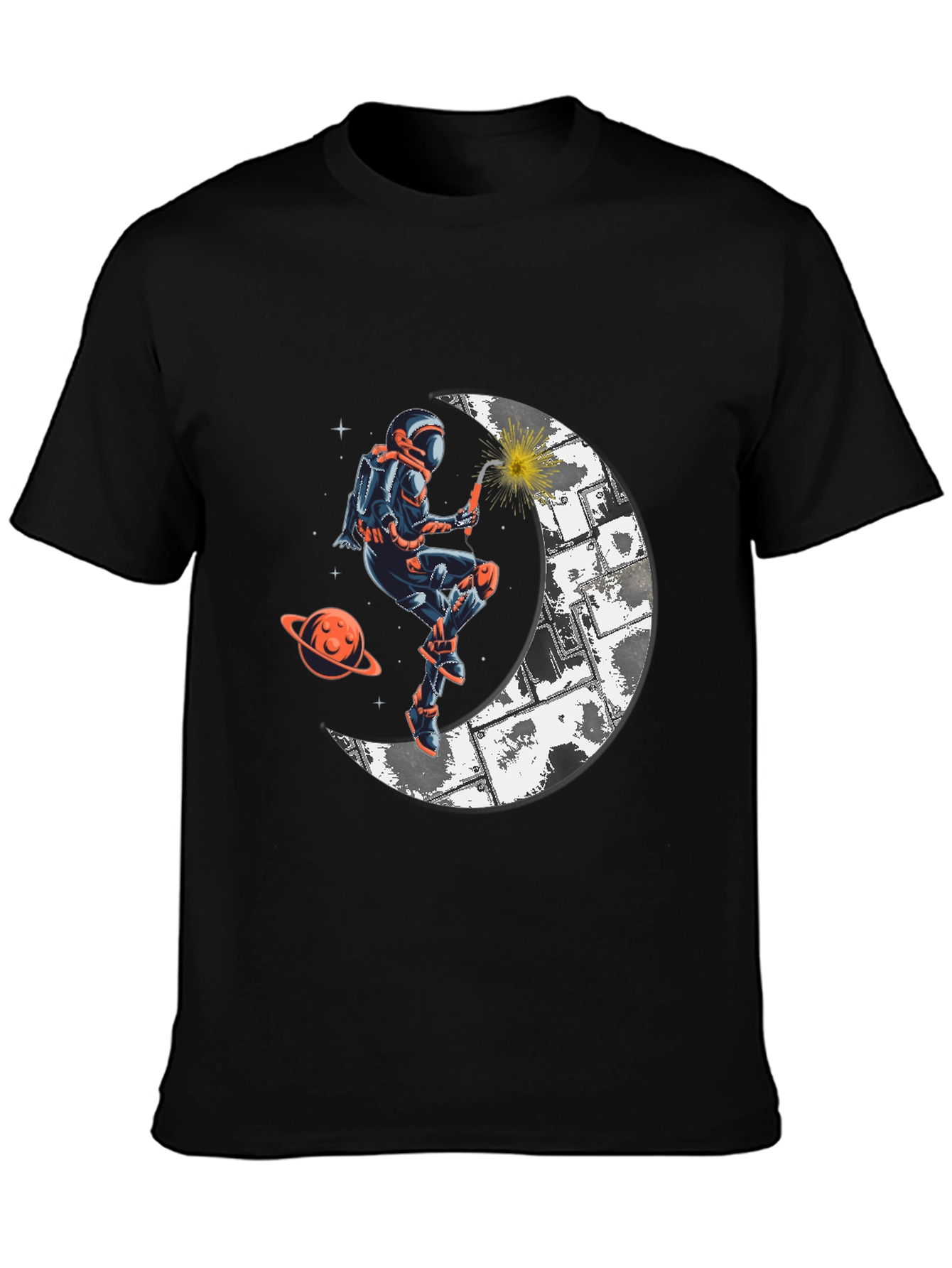 Astronaut Welding Moon T-Shirt - Space Graphic Tee