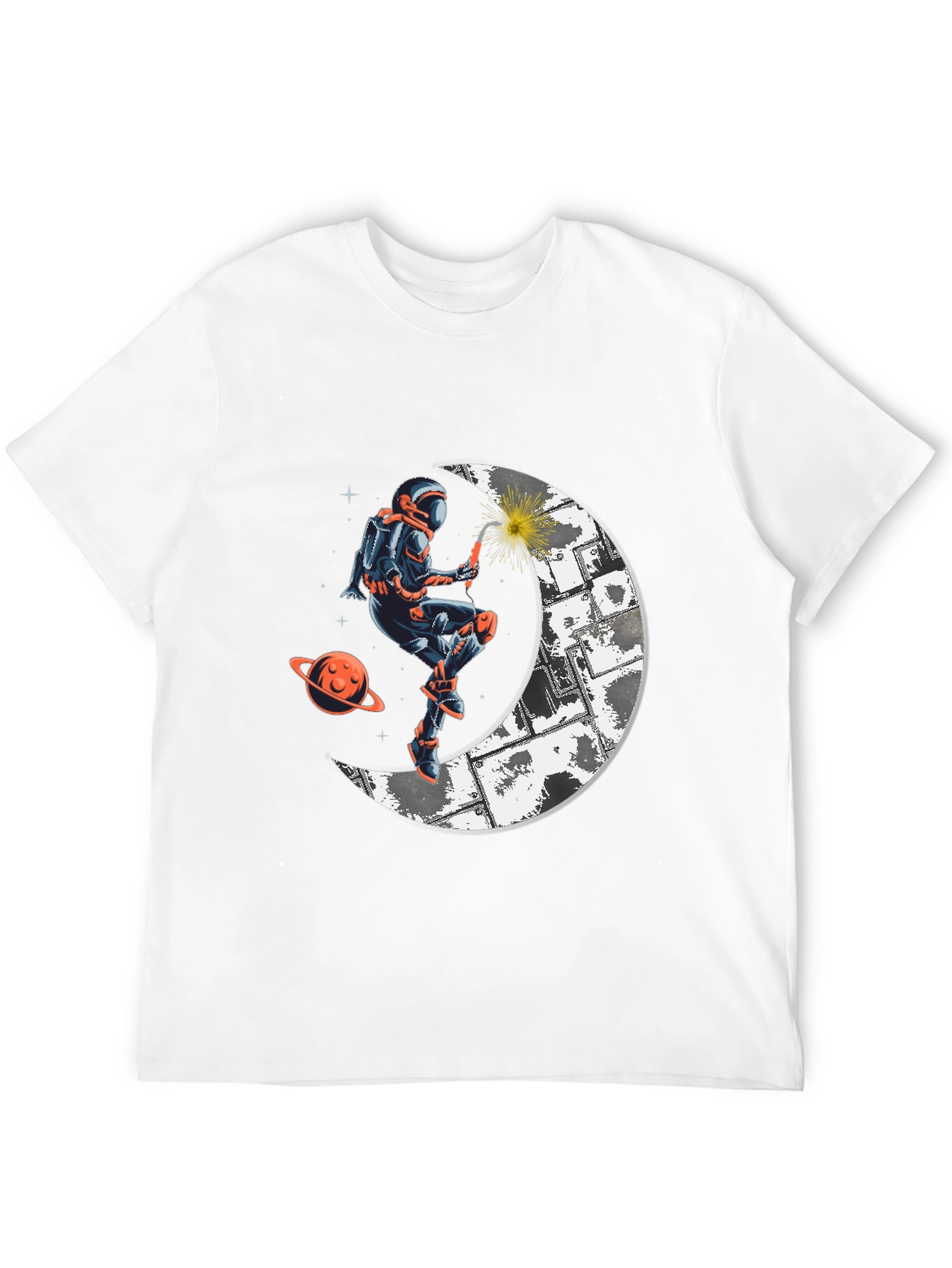 Astronaut Welding Moon T-Shirt - Space Graphic Tee