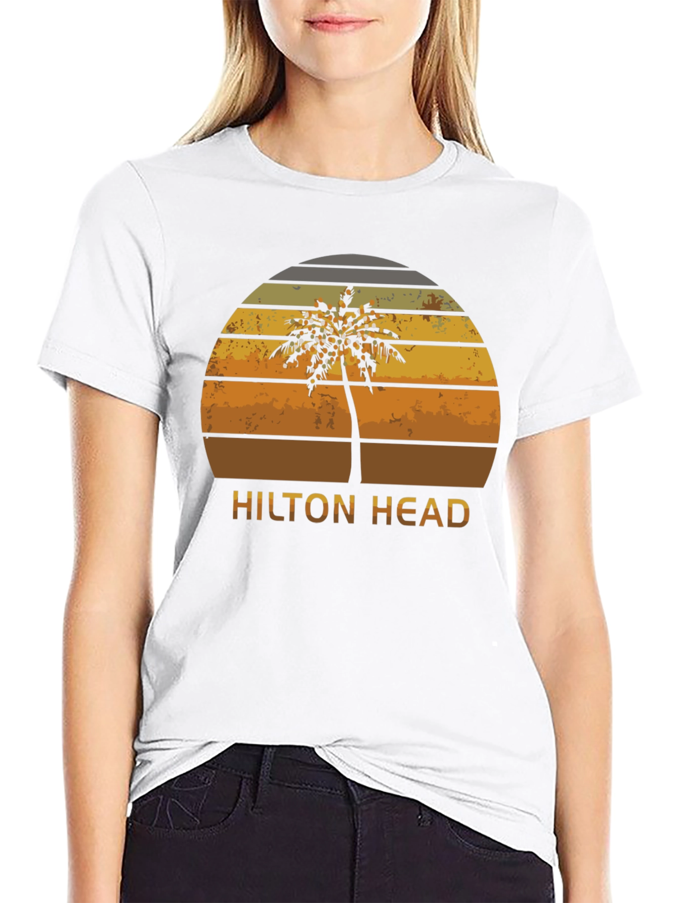 Hilton Head Retro Palm Tree Graphic Tee