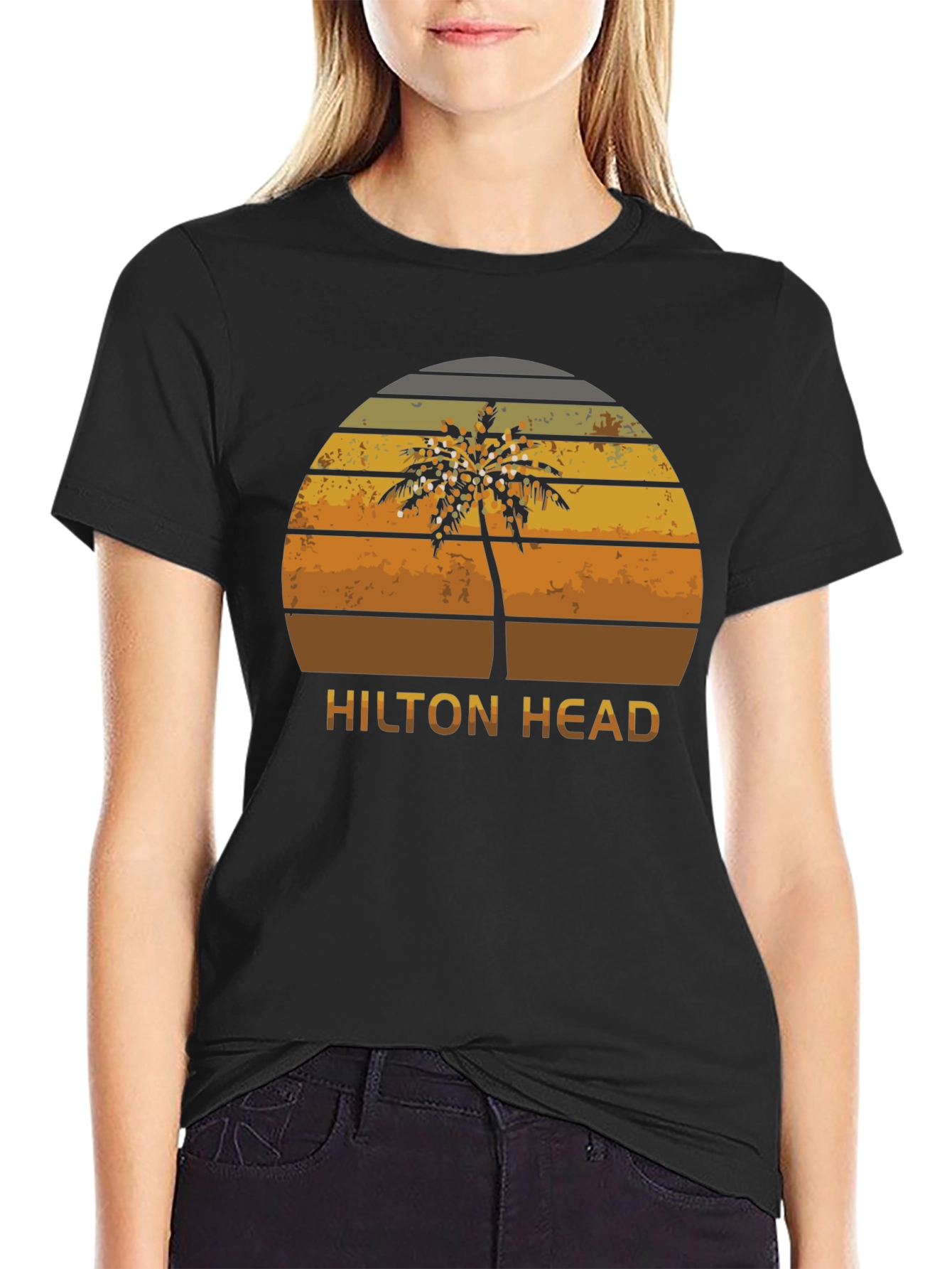 Hilton Head Retro Palm Tree Graphic Tee