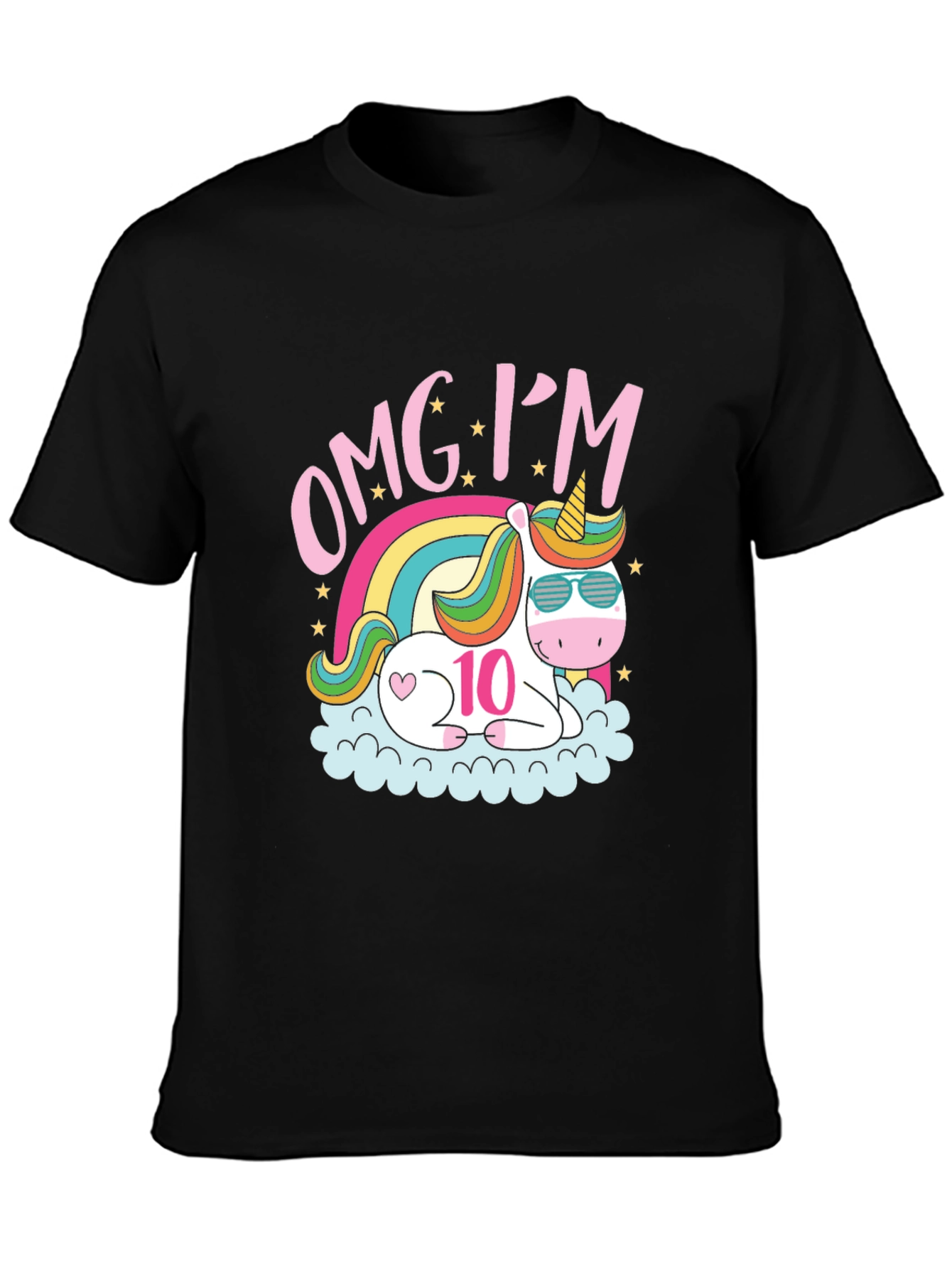 OMG Im 10 Unicorn Birthday T-Shirt