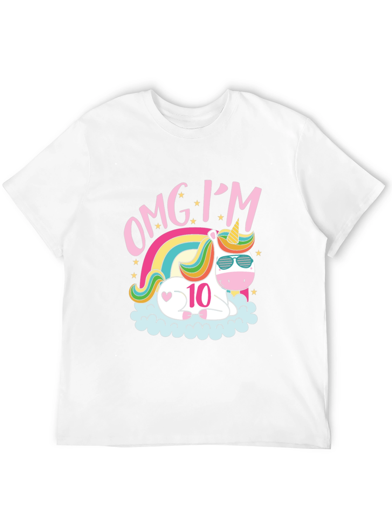 OMG Im 10 Unicorn Birthday T-Shirt