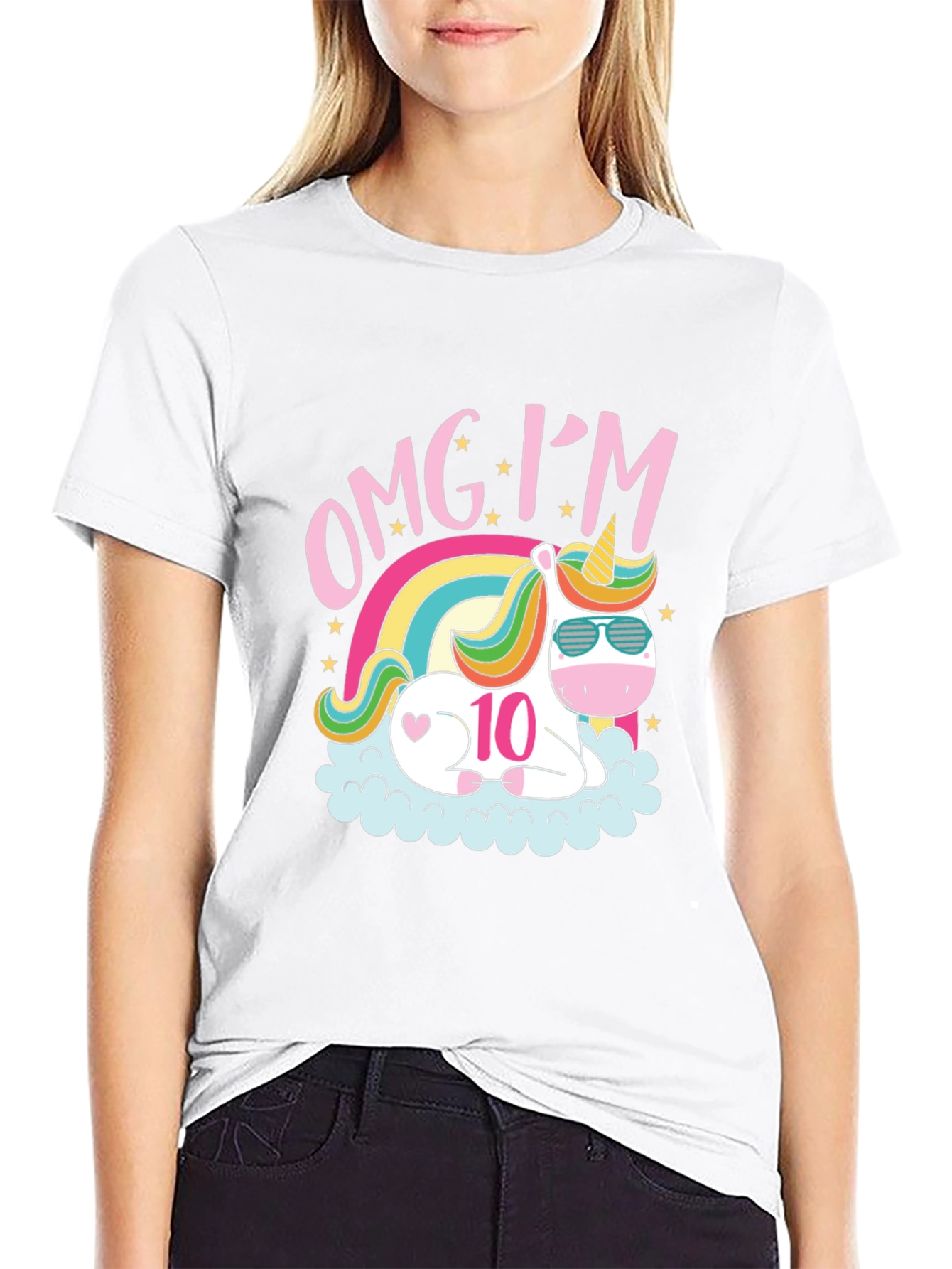 OMG Im 10 Unicorn Birthday T-Shirt
