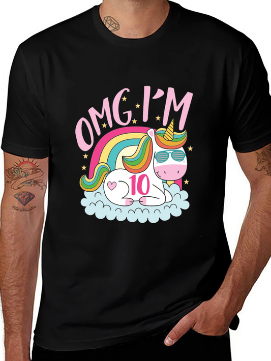 OMG Im 10 Unicorn Birthday T-Shirt