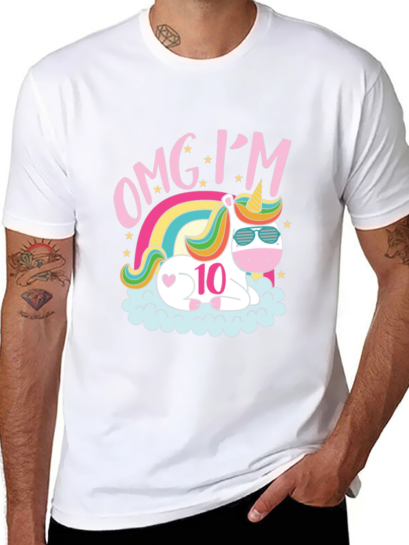 OMG Im 10 Unicorn Birthday T-Shirt