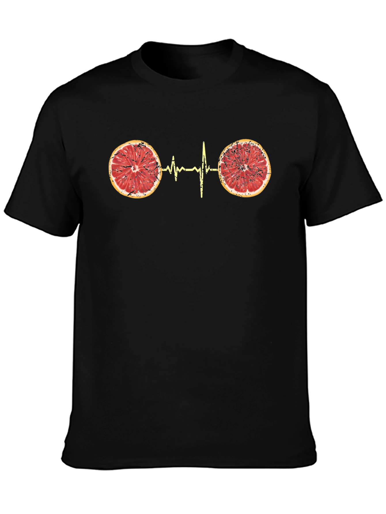 Citrus Heartbeat Graphic Tee - Unique Novelty T-Shirt