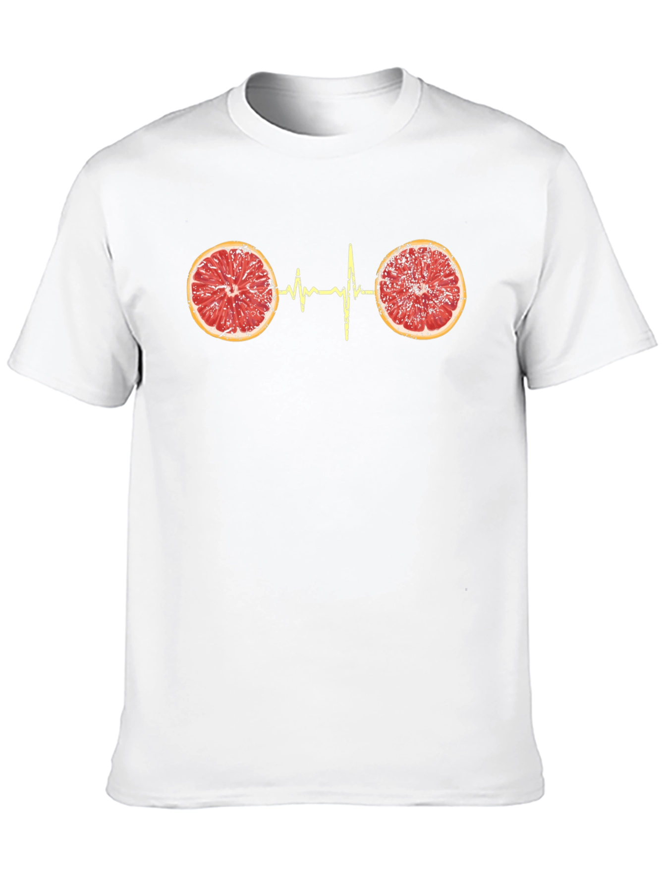 Citrus Heartbeat Graphic Tee - Unique Novelty T-Shirt