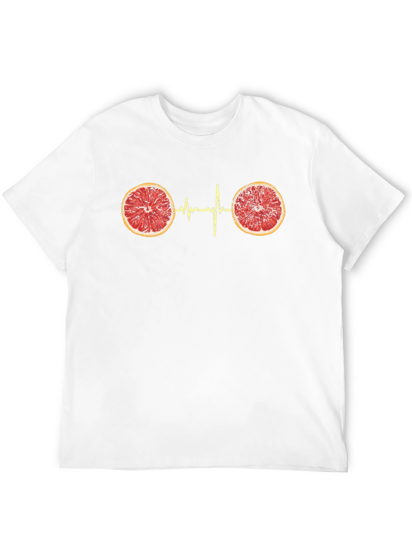 Citrus Heartbeat Graphic Tee - Unique Novelty T-Shirt
