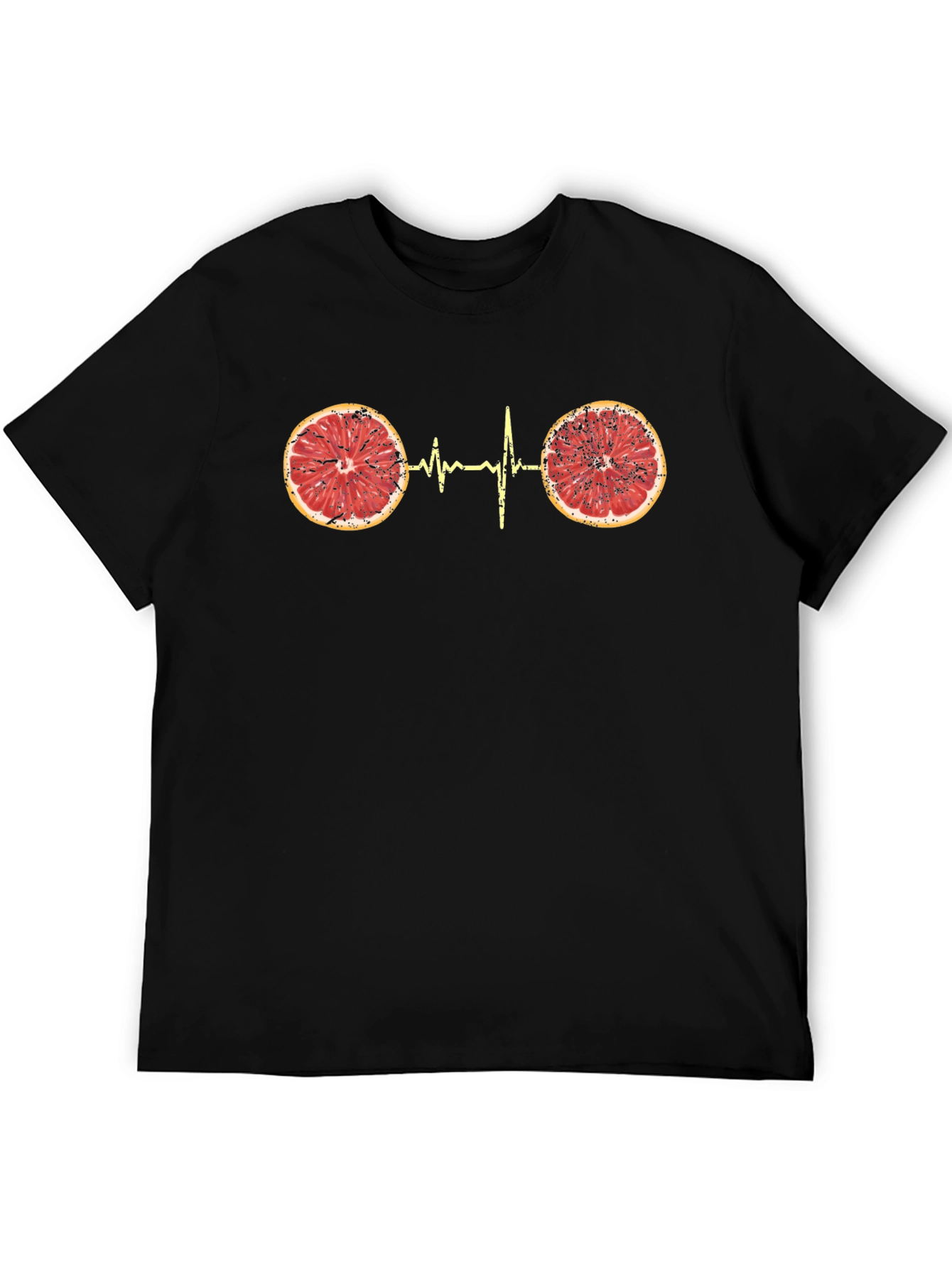 Citrus Heartbeat Graphic Tee - Unique Novelty T-Shirt