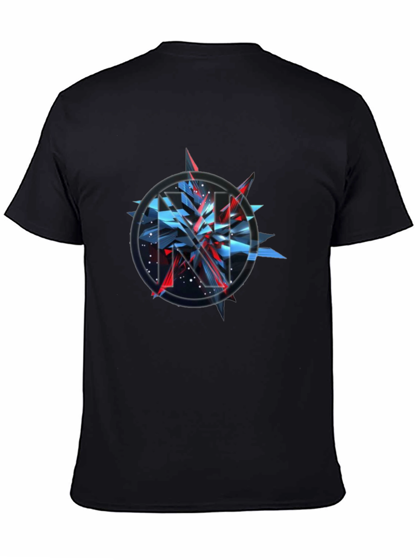 Abstract Graphic Print Crew Neck T-Shirt