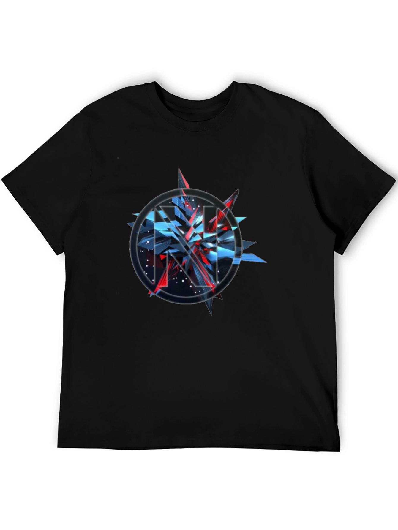 Abstract Graphic Print Crew Neck T-Shirt