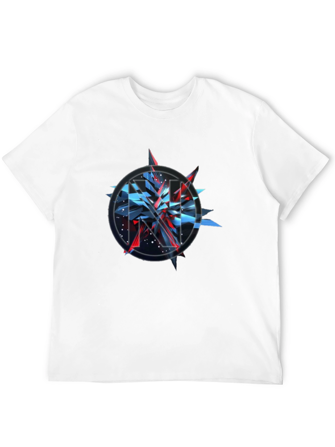 Abstract Graphic Print Crew Neck T-Shirt