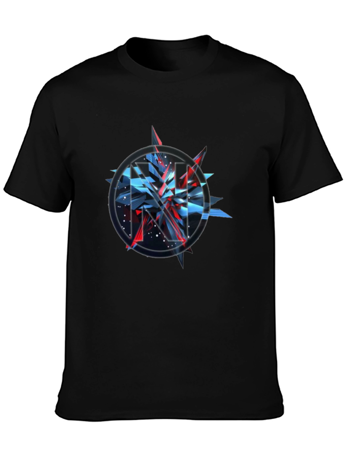 Abstract Graphic Print Crew Neck T-Shirt