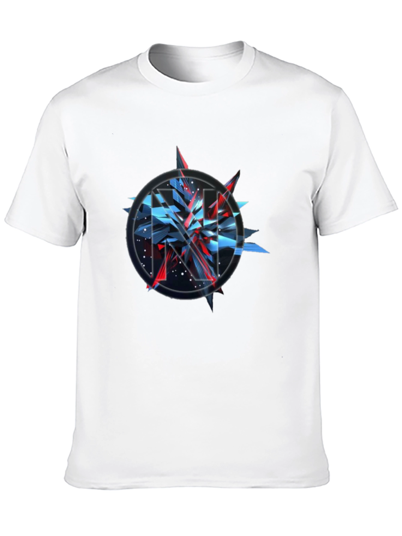 Abstract Graphic Print Crew Neck T-Shirt