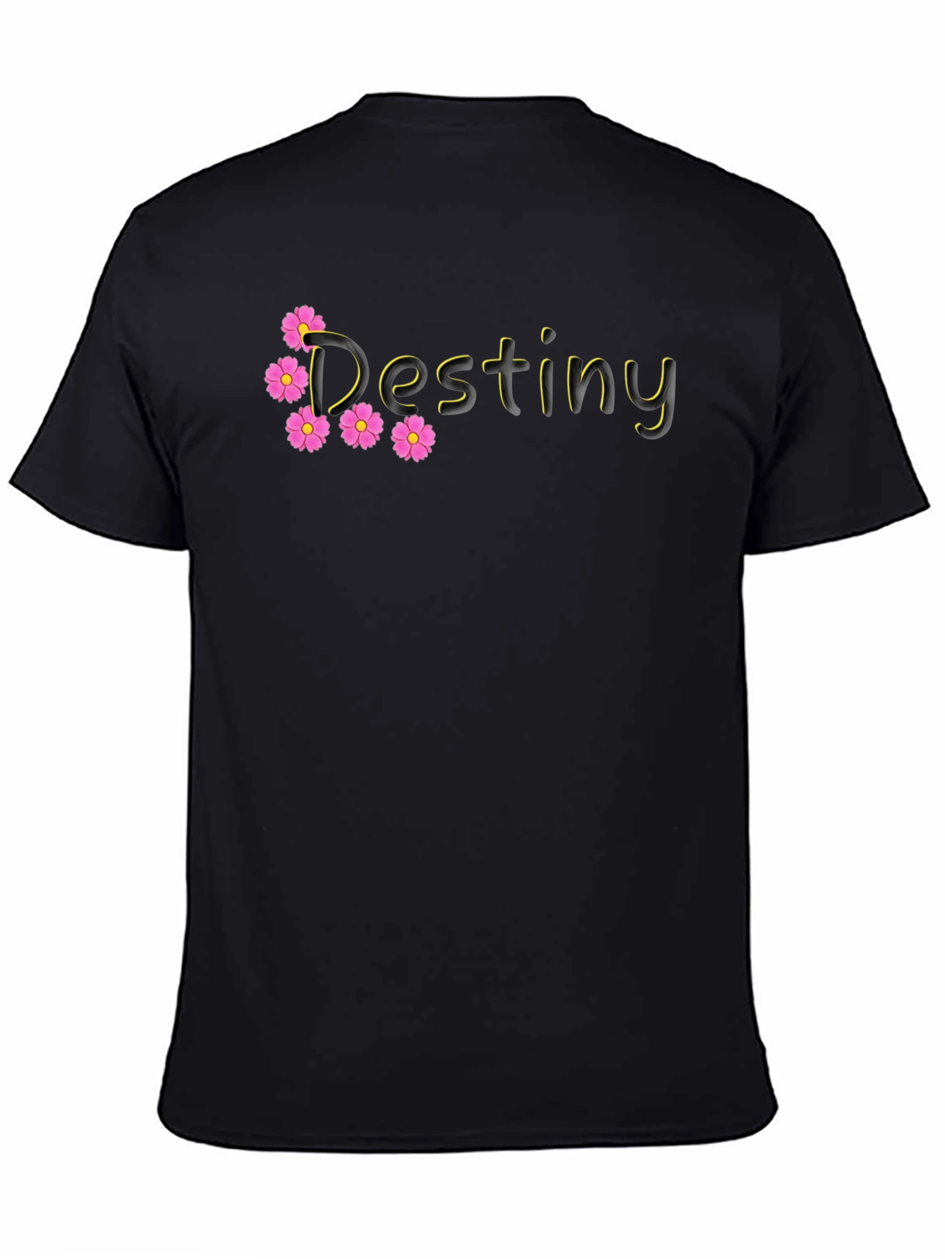 Destiny Floral Graphic Black T-Shirt