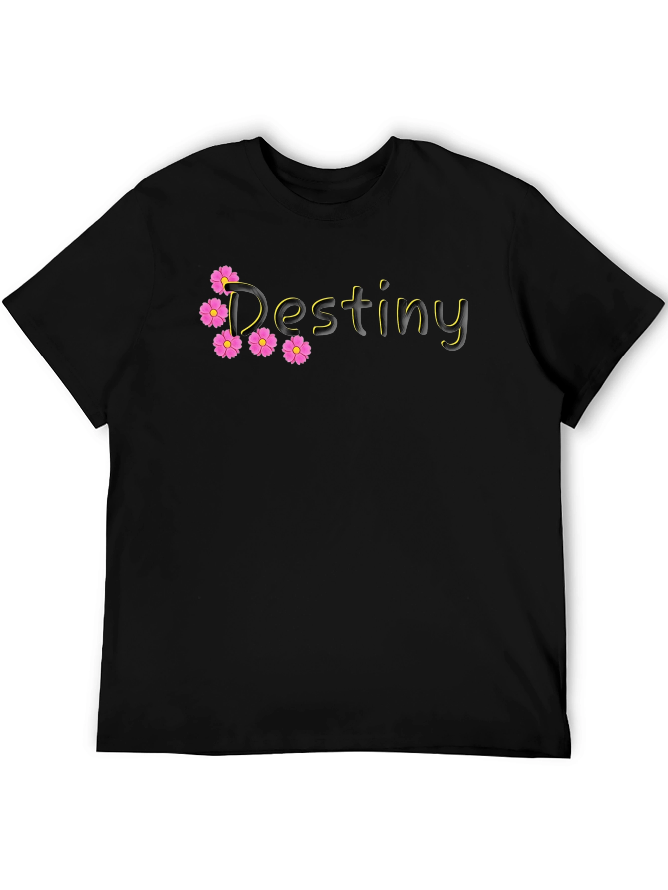 Destiny Floral Graphic Black T-Shirt