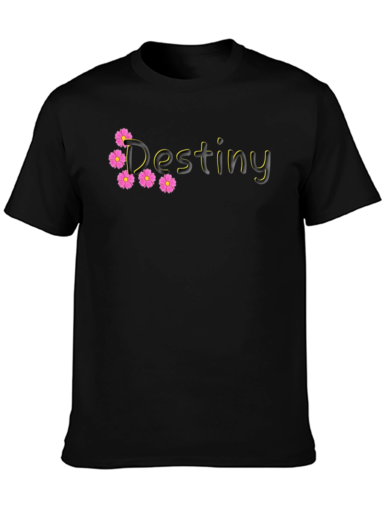 Destiny Floral Graphic Black T-Shirt