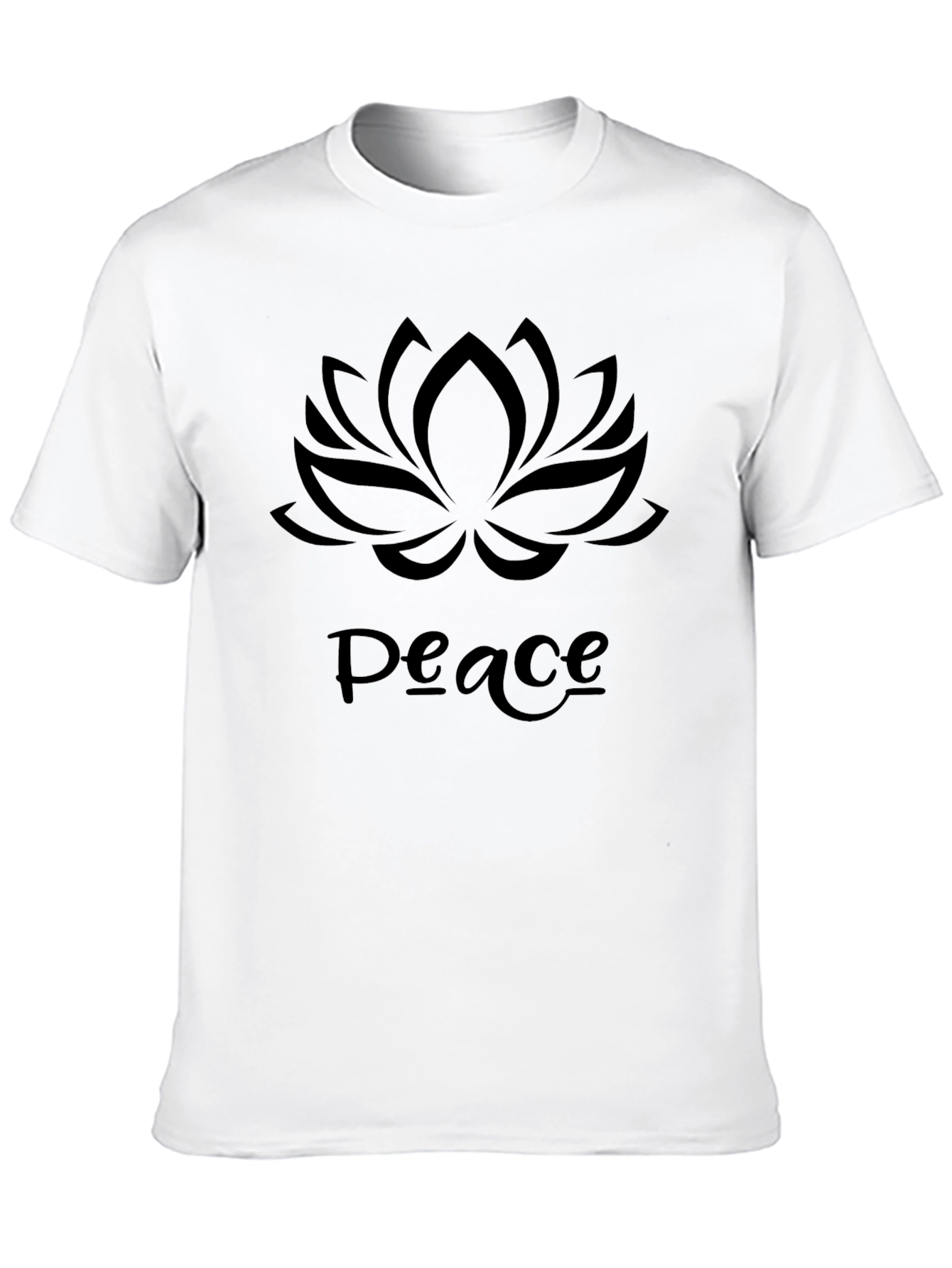 Peace Lotus T-Shirt - Mens Black Tee