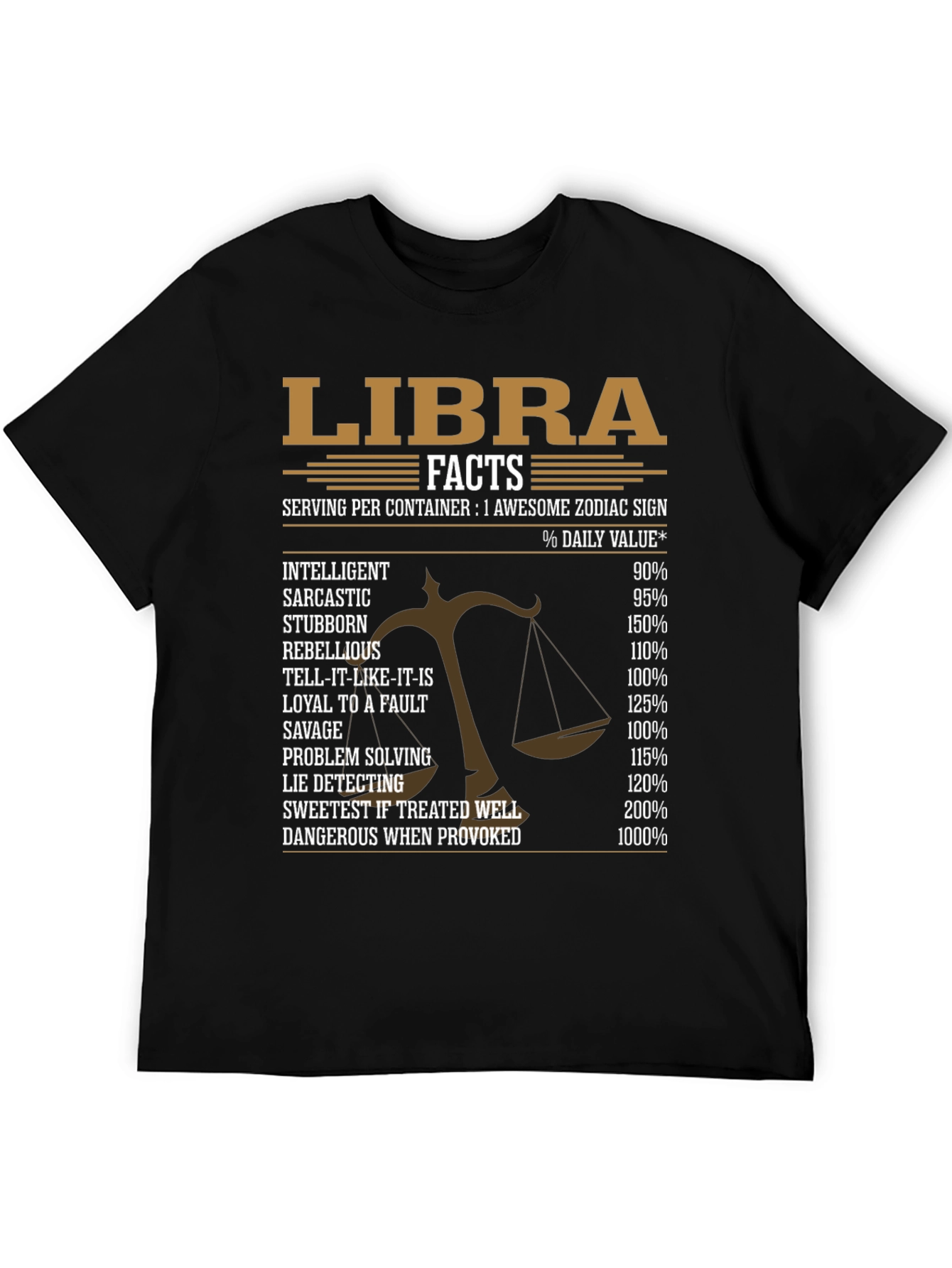 Libra Zodiac Sign Facts T-Shirt