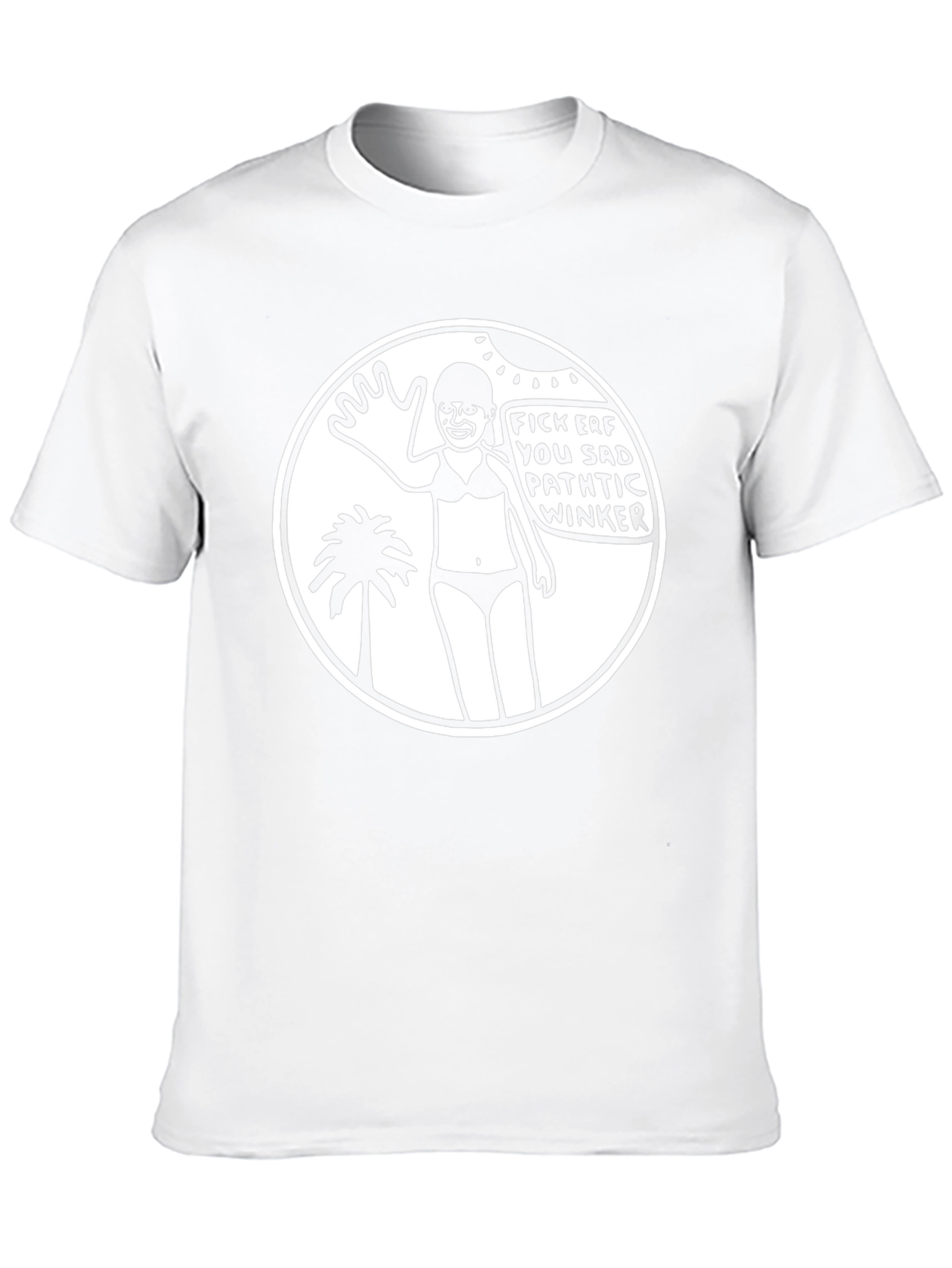 Humorous Graphic Tee - Fick Erf Winker