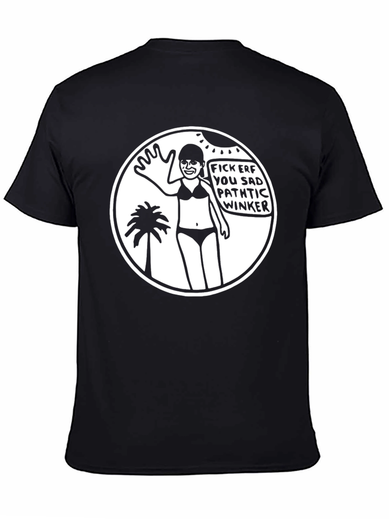 Humorous Graphic Tee - Fick Erf Winker