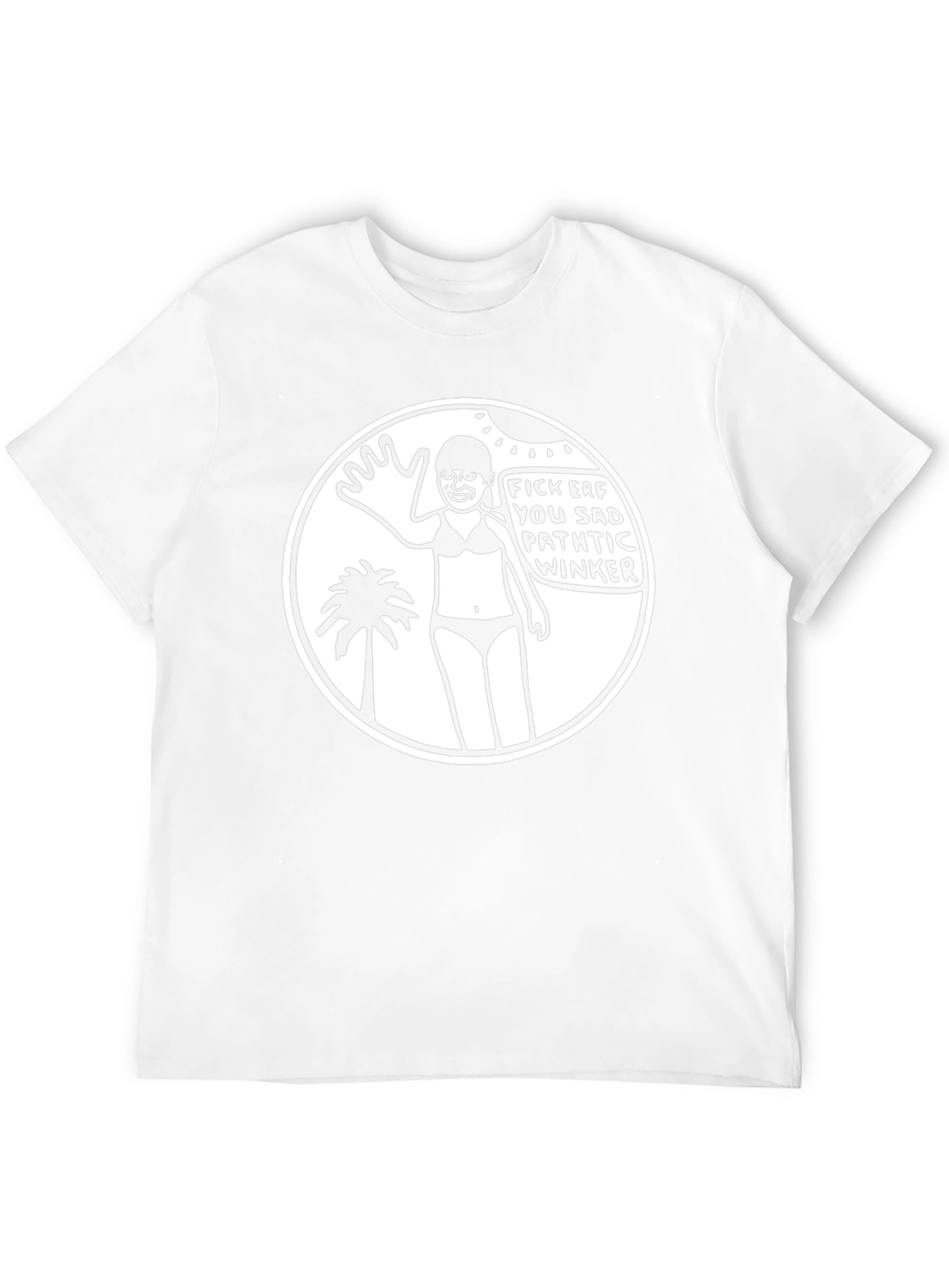 Humorous Graphic Tee - Fick Erf Winker