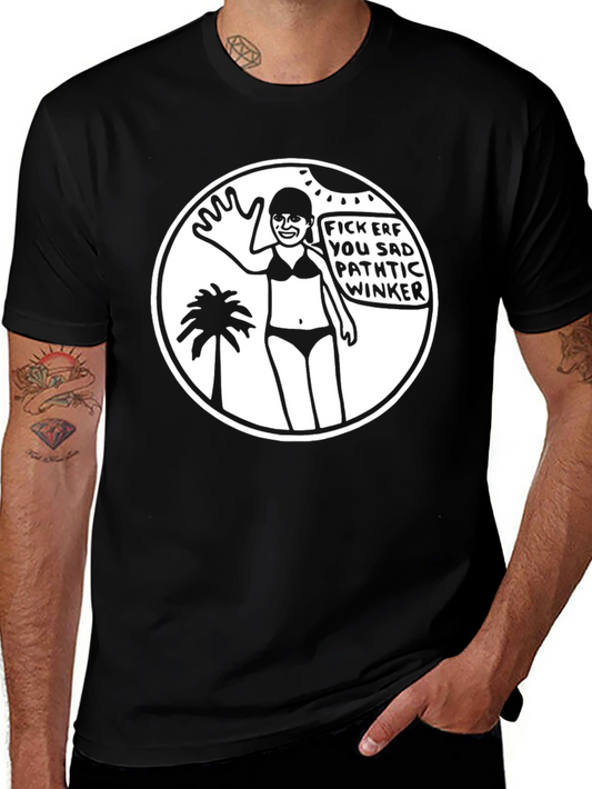 Humorous Graphic Tee - Fick Erf Winker