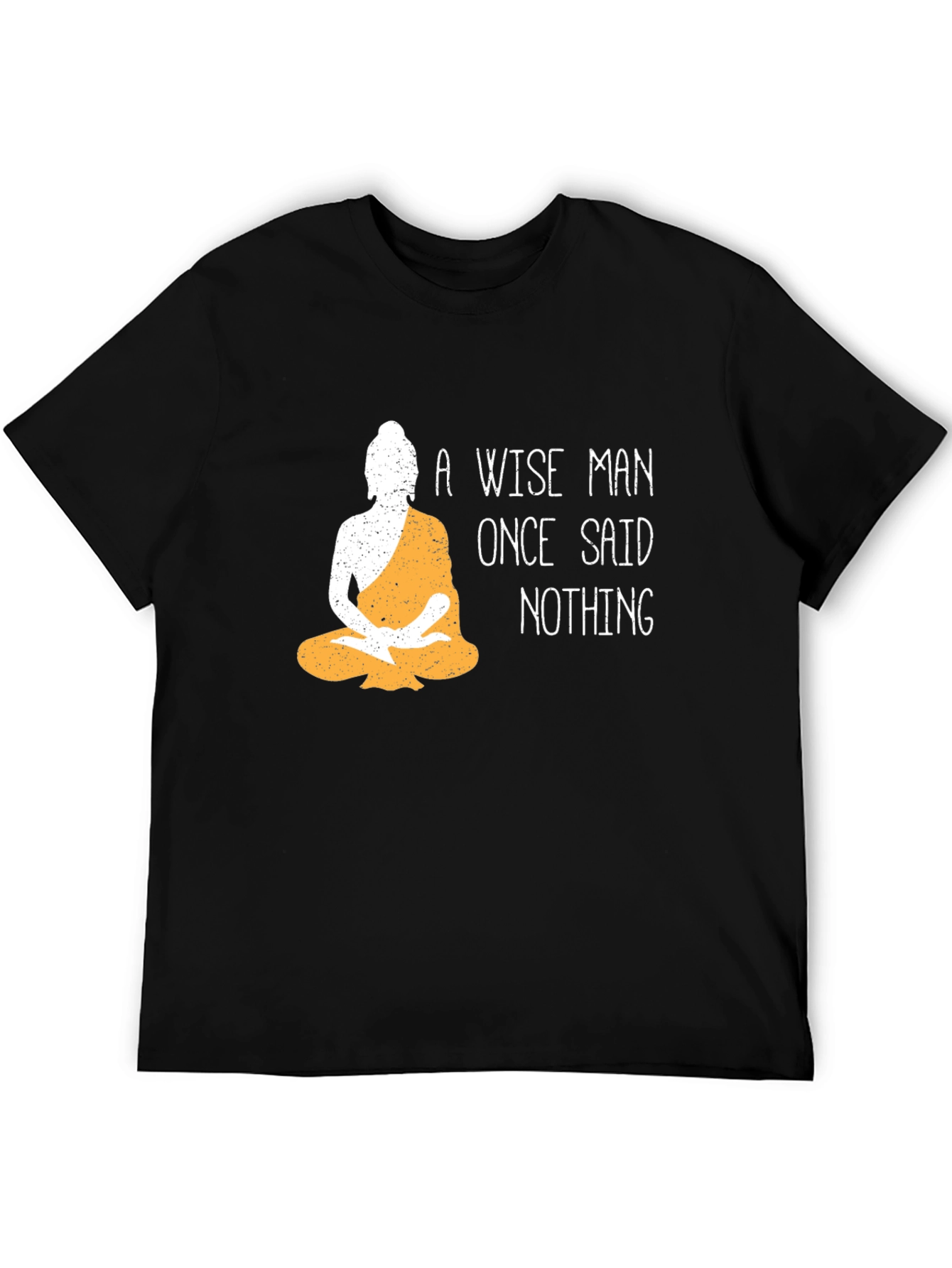 Wise Man Buddha Graphic T-Shirt - Black