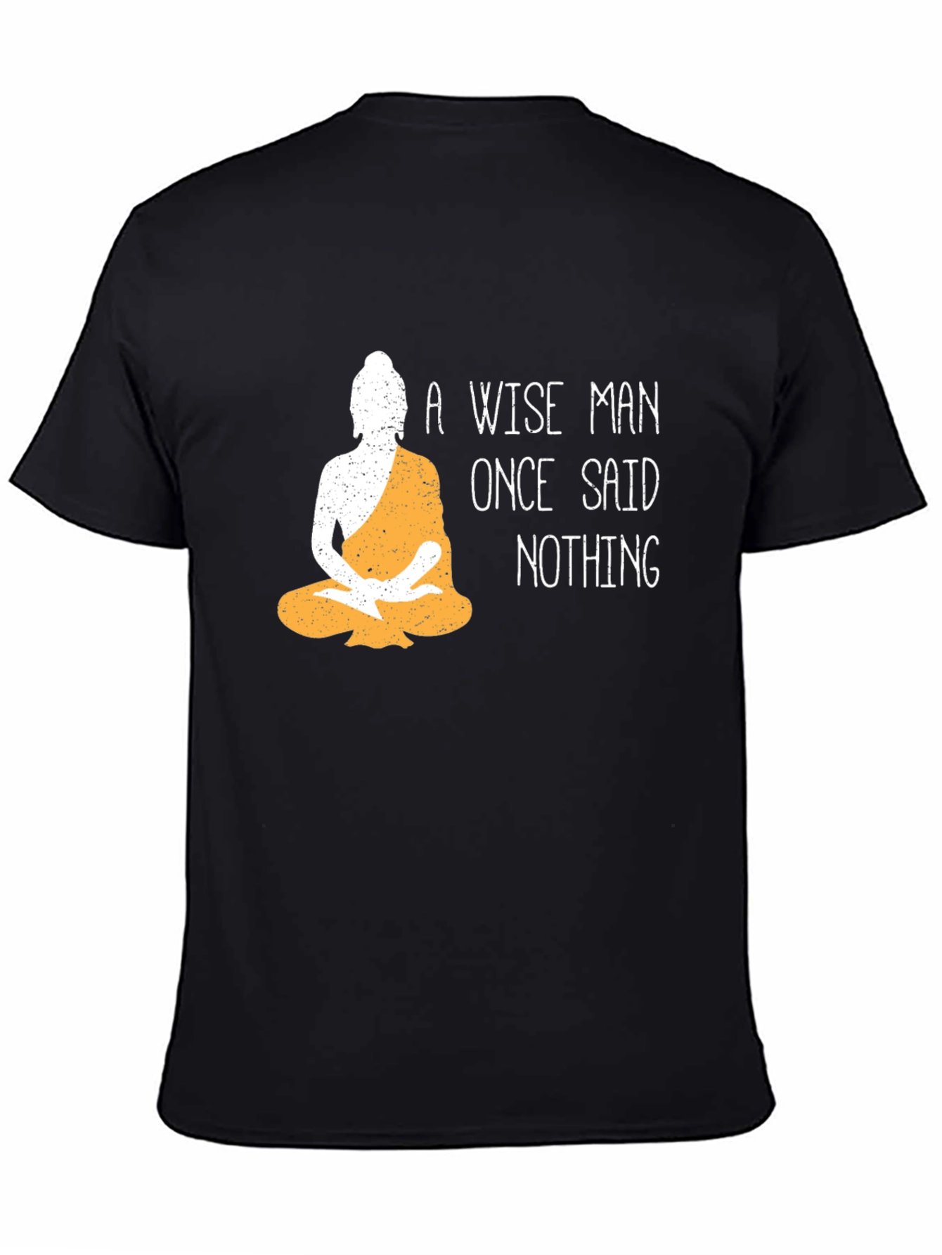 Wise Man Buddha Graphic T-Shirt - Black