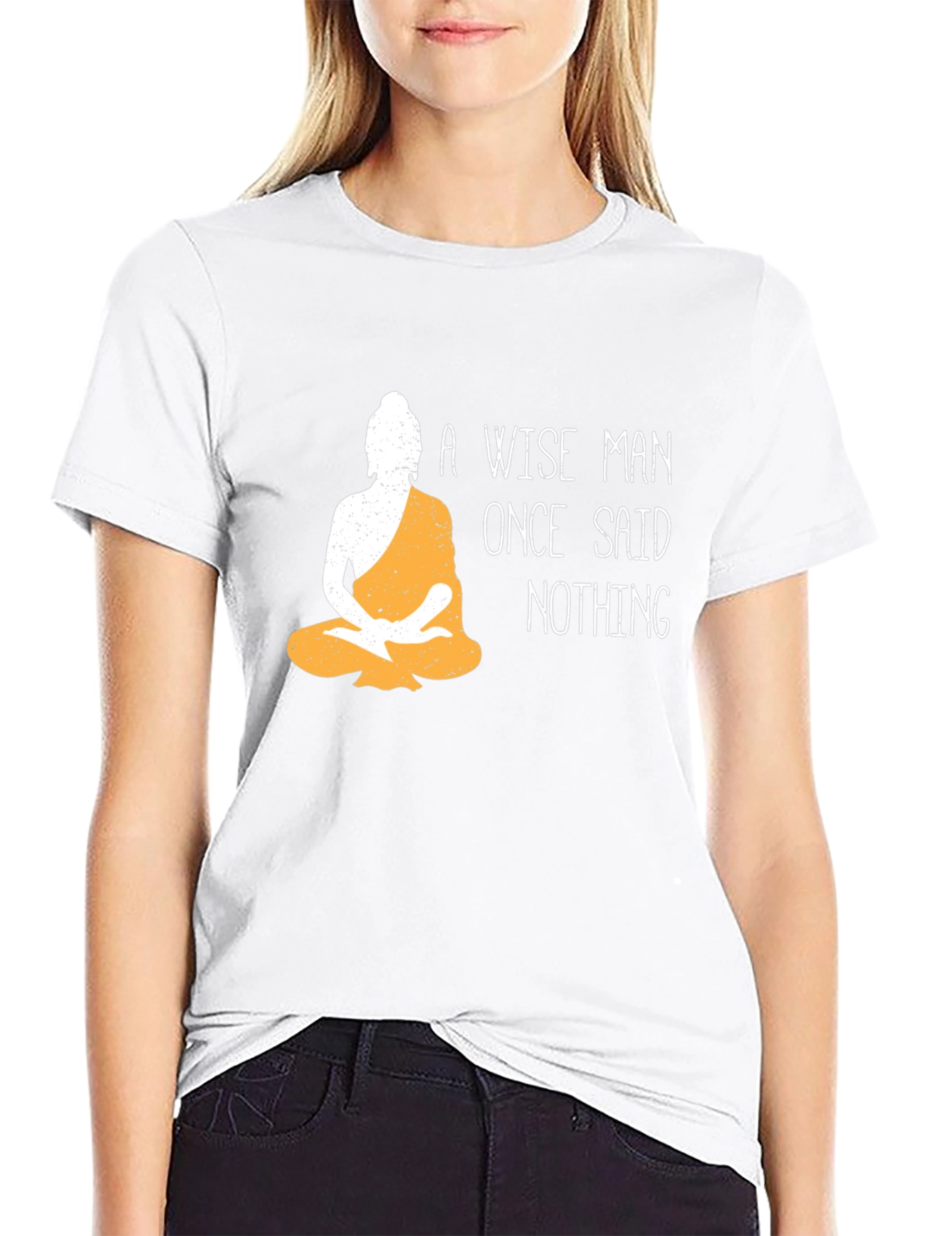 Wise Man Buddha Graphic T-Shirt - Black