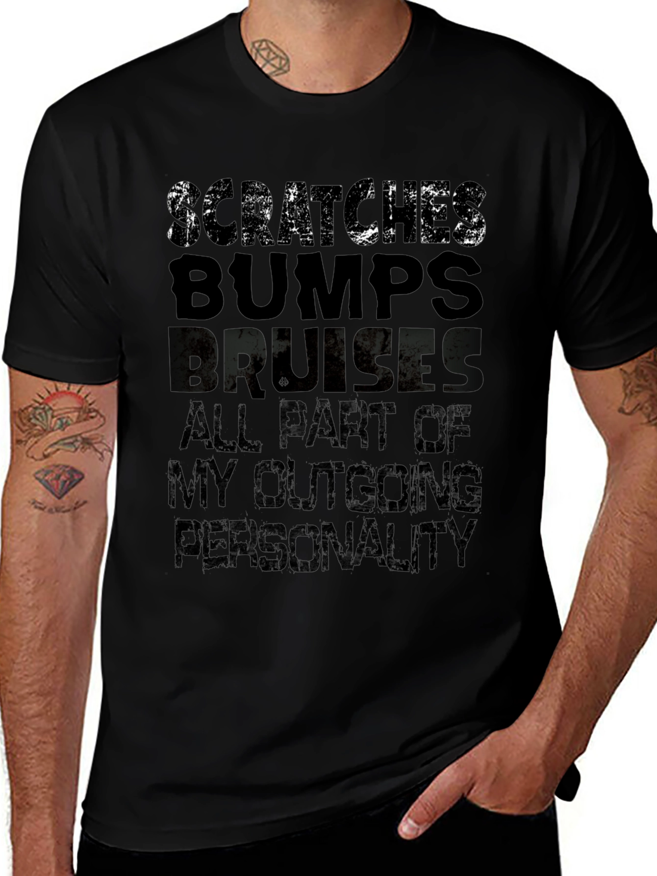 Scratches Bumps Bruises Outgoing Personality T-Shirt