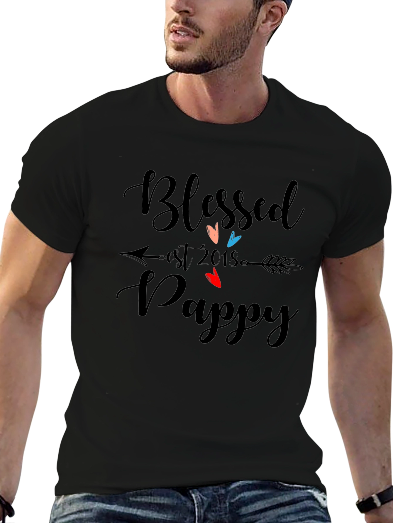 Blessed Pappy Est 2018 Graphic T-Shirt