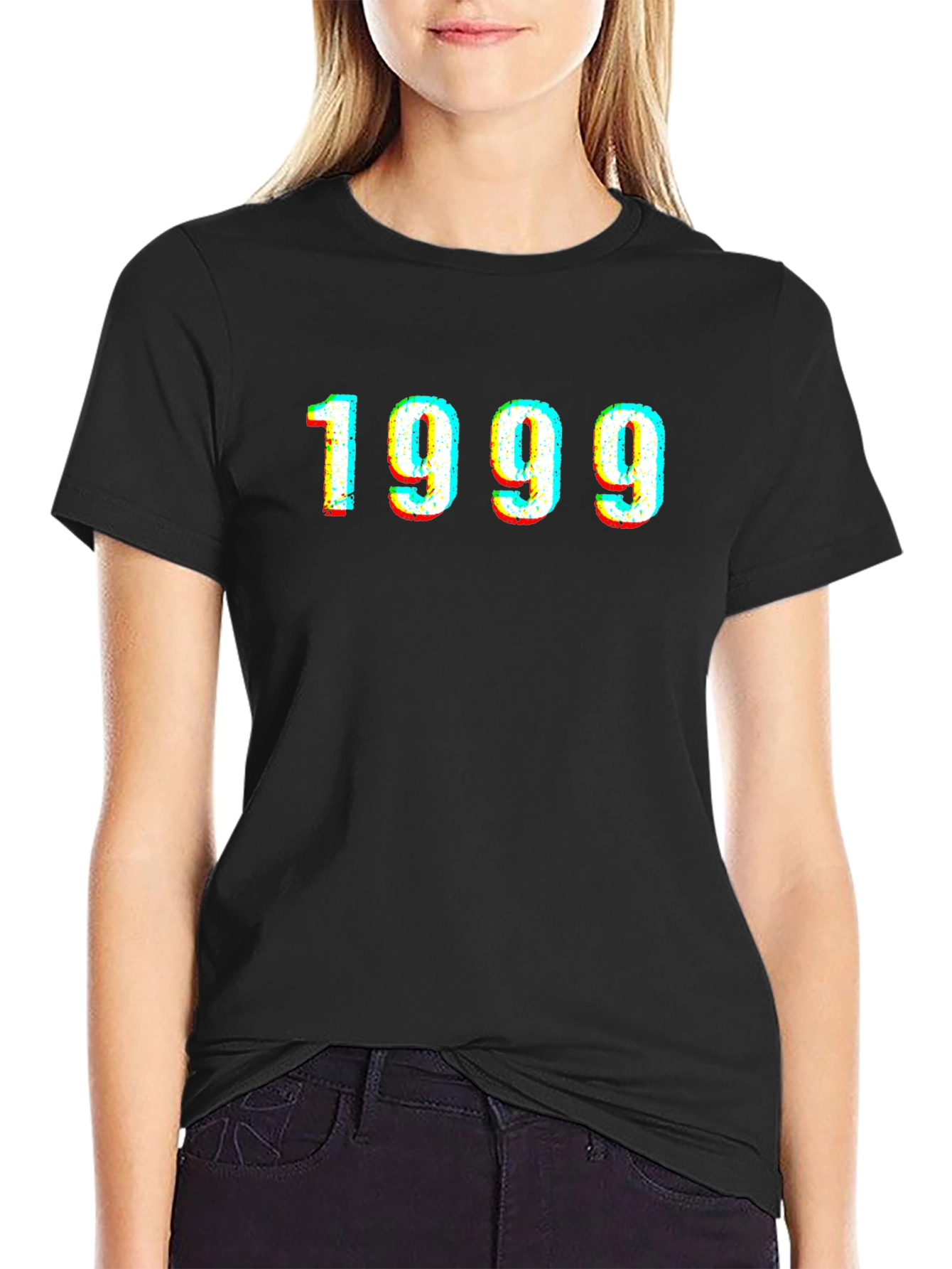 1999 Glitch Graphic Tee - Retro Style