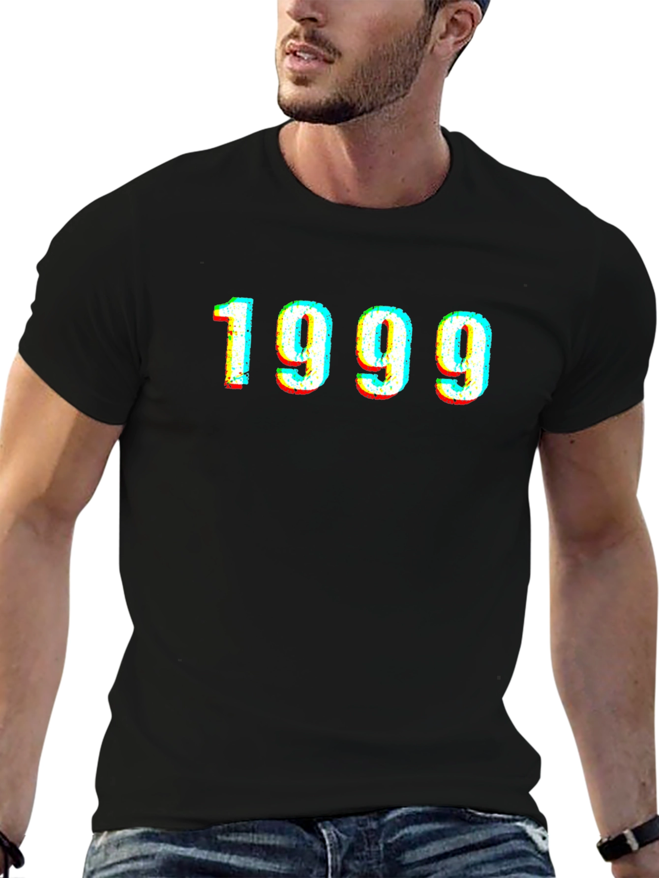 1999 Glitch Graphic Tee - Retro Style