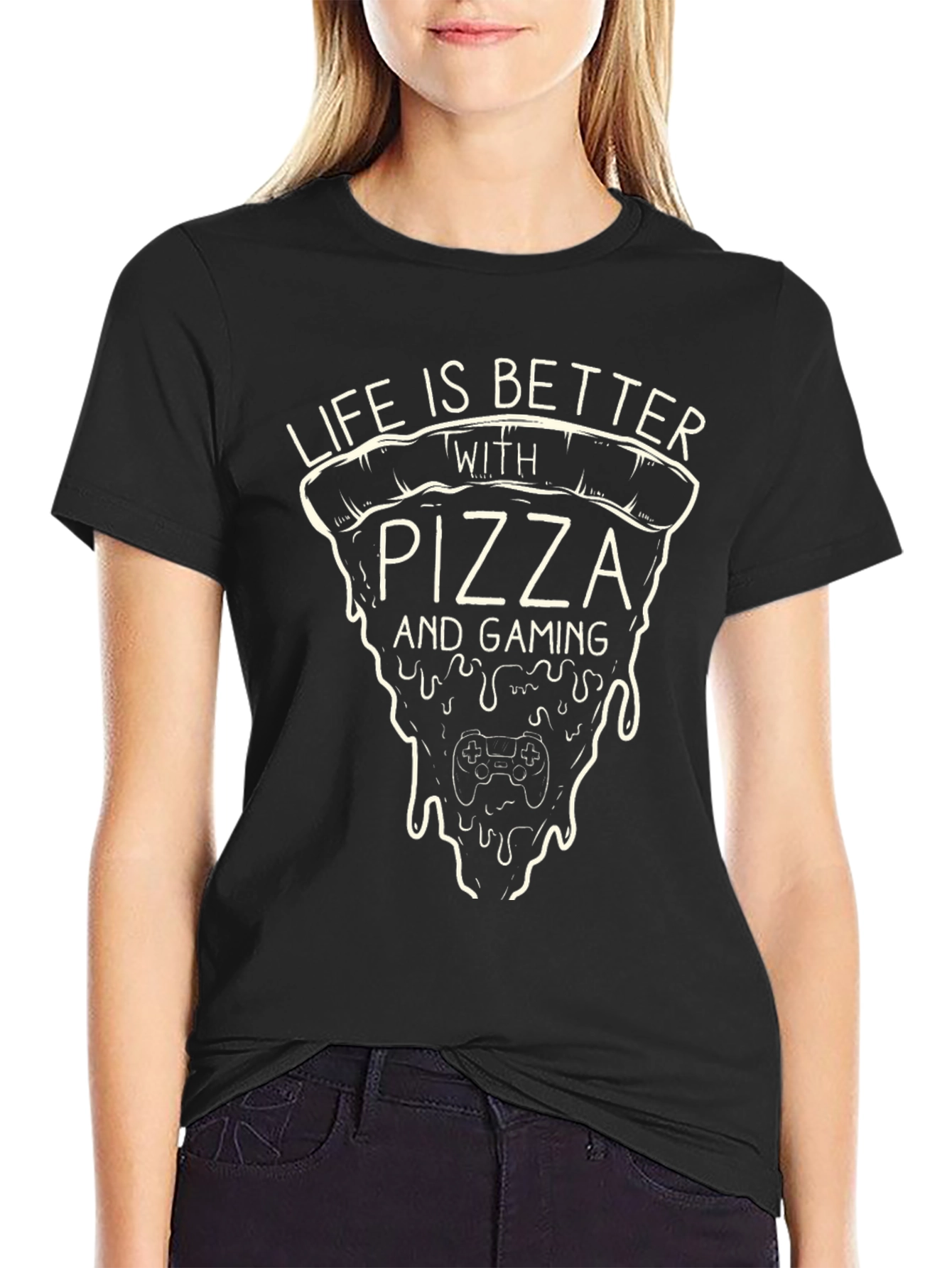 Pizza & Gaming T-Shirt - Life is Better With