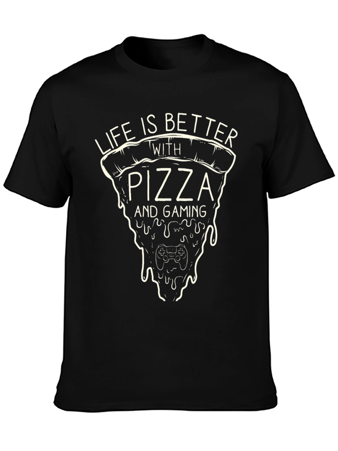 Pizza & Gaming T-Shirt - Life is Better With