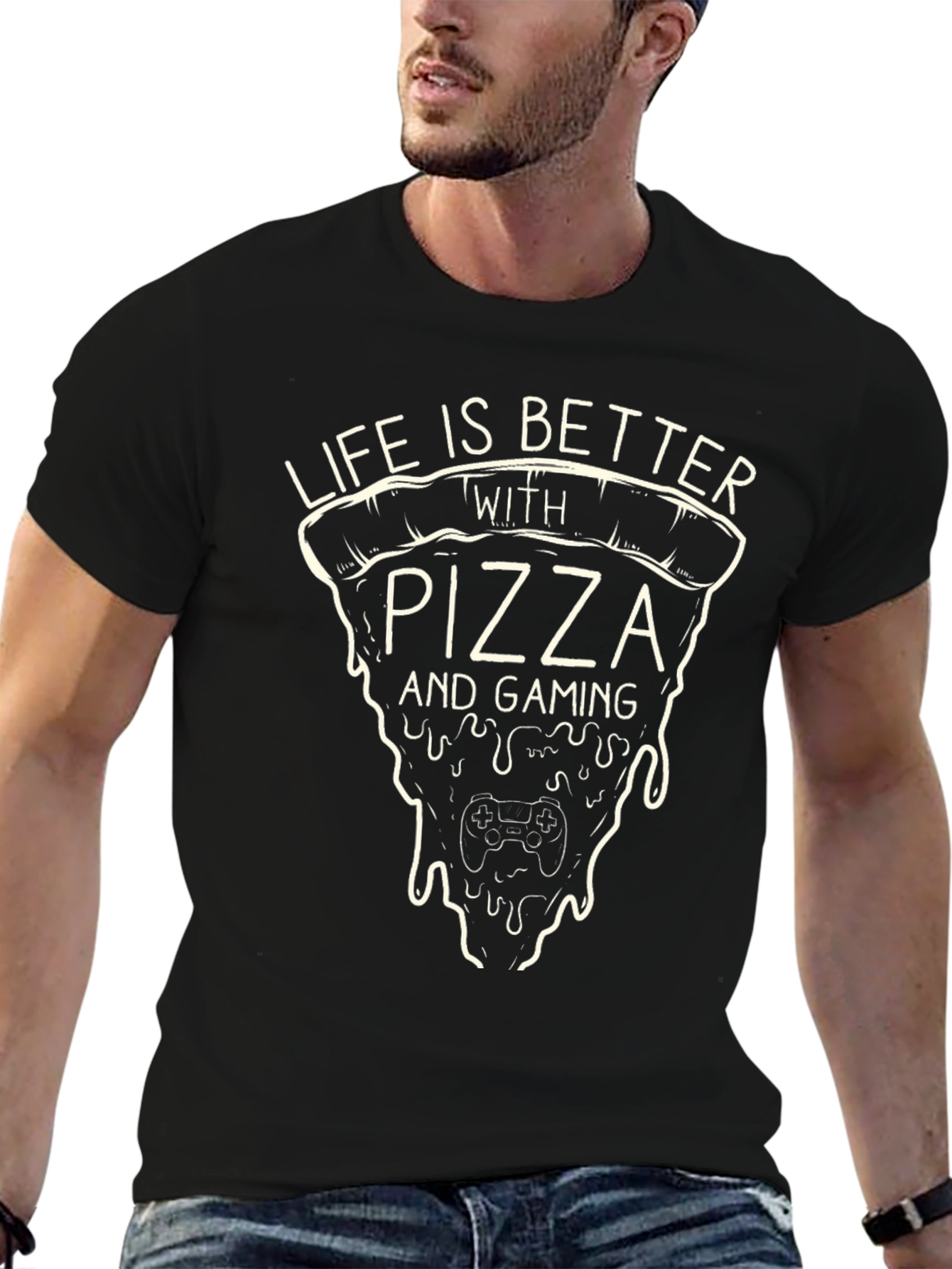 Pizza & Gaming T-Shirt - Life is Better With