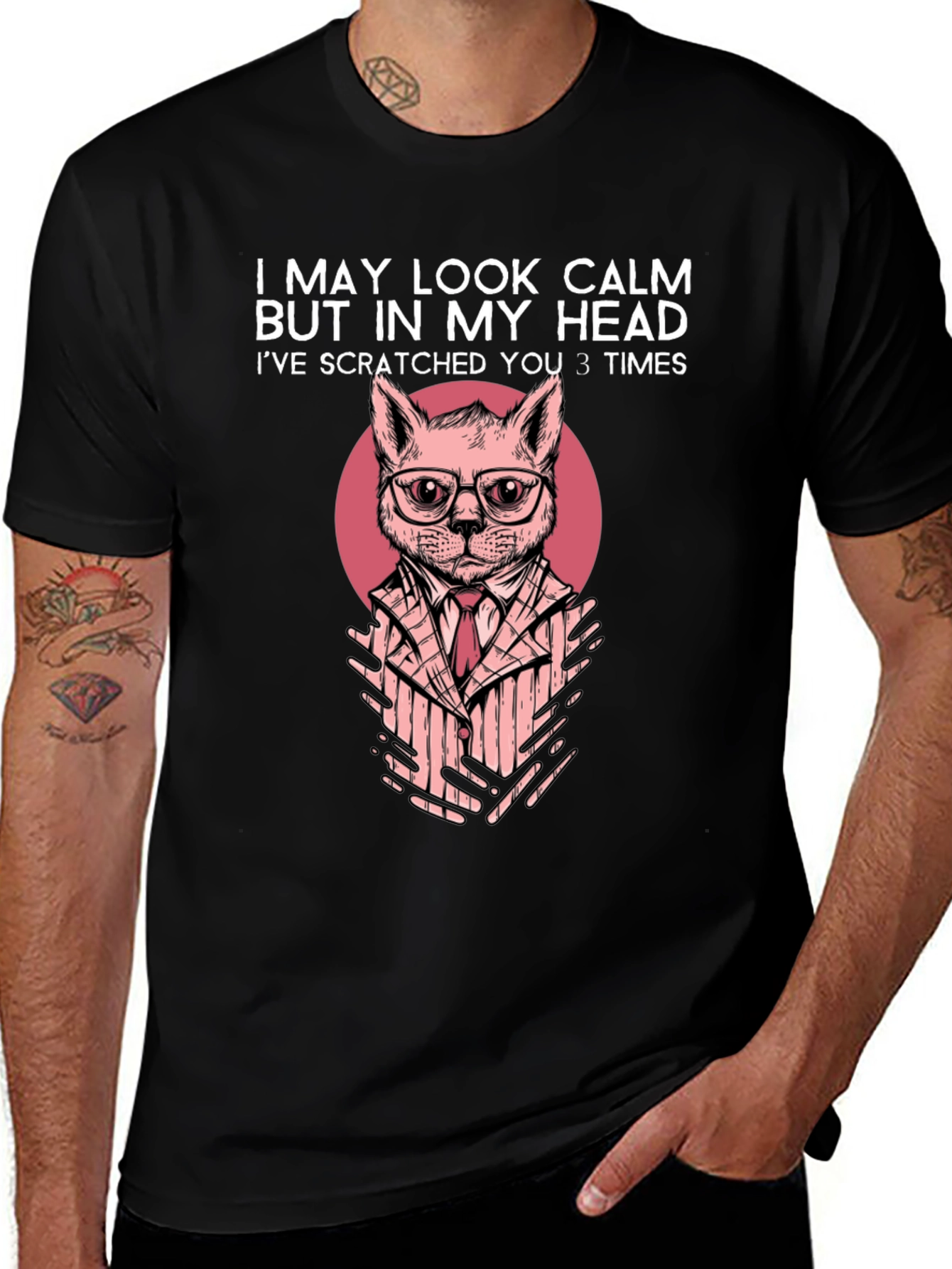Calm Cat Mens T-Shirt
