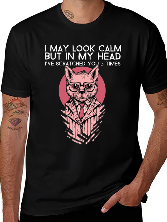 Calm Cat Mens T-Shirt