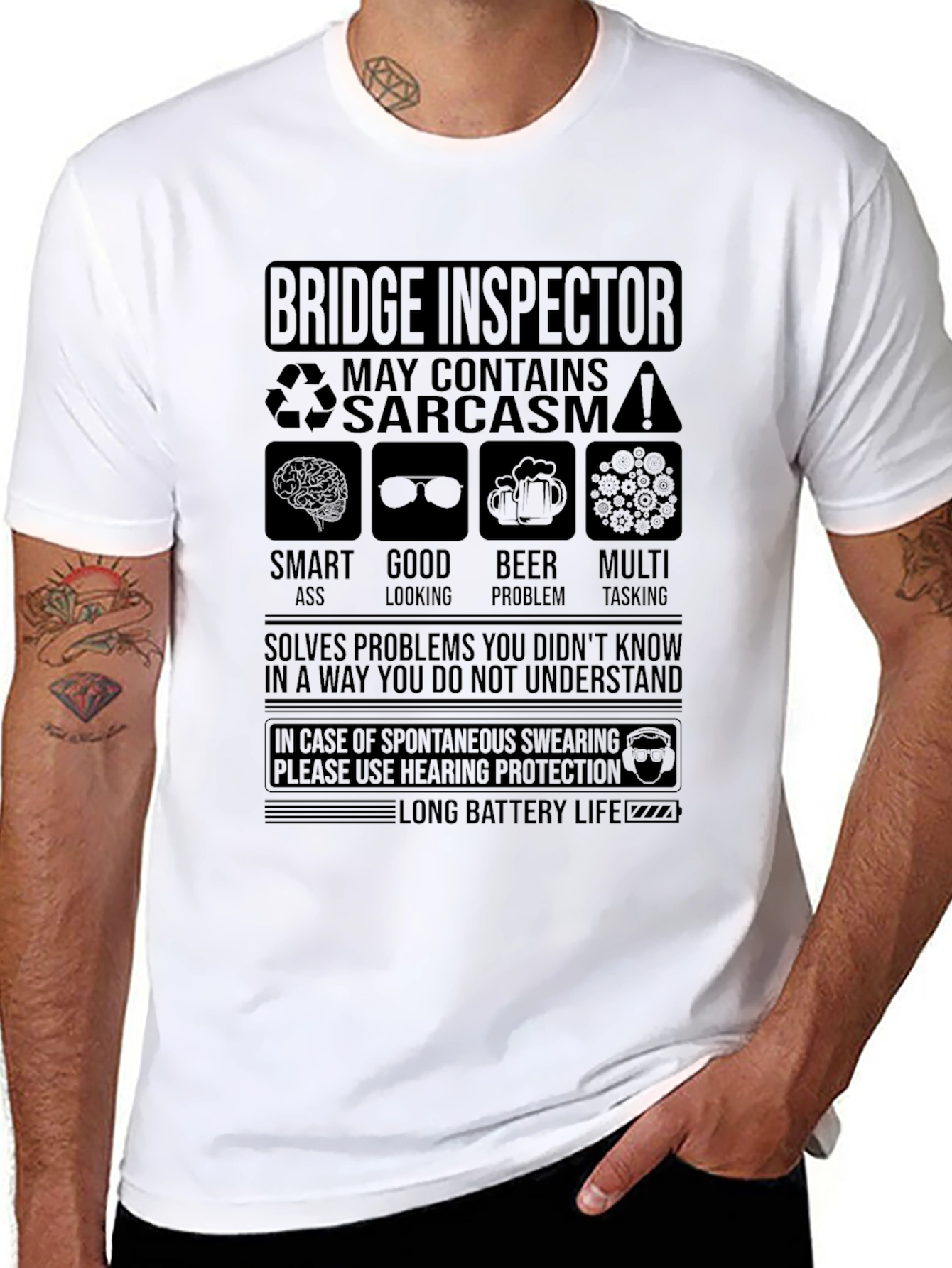 Bridge Inspector Sarcastic Humor T-Shirt