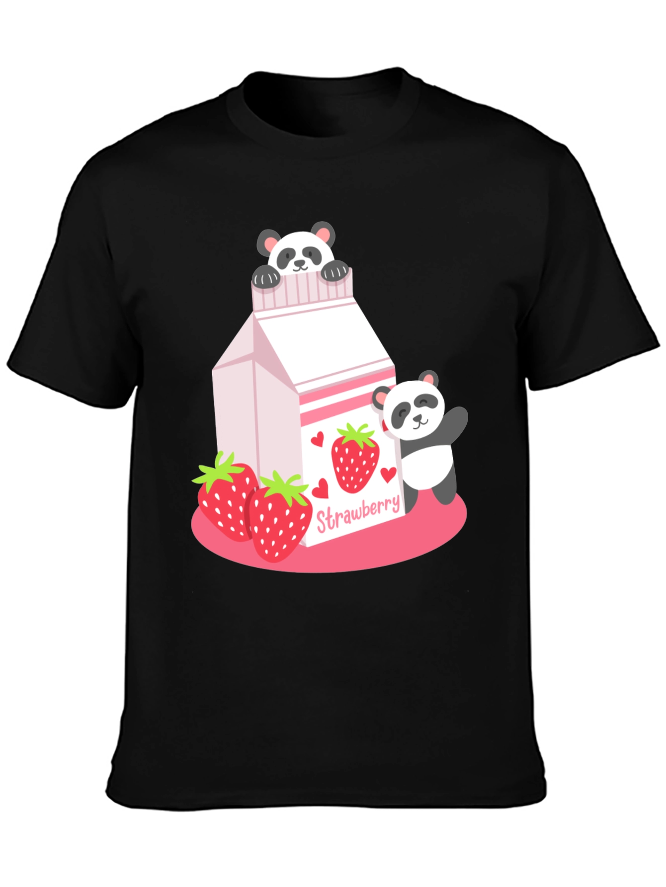 Strawberry Panda Milk Graphic Tee