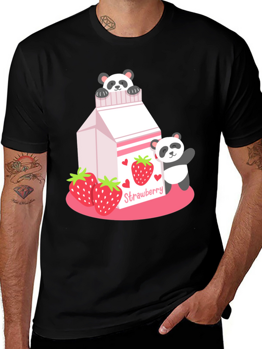 Strawberry Panda Milk Graphic Tee
