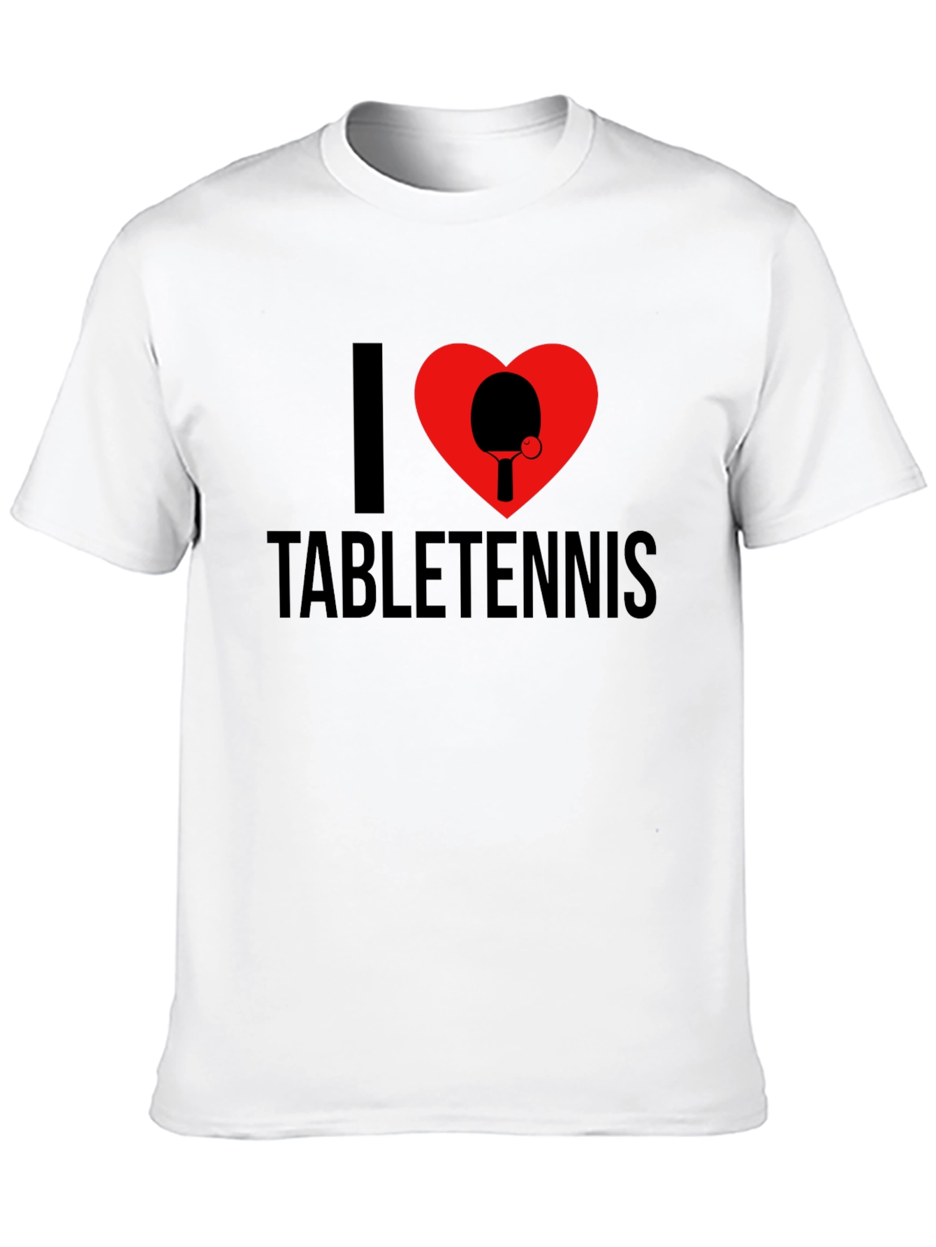 I Heart Table Tennis T-Shirt - Black