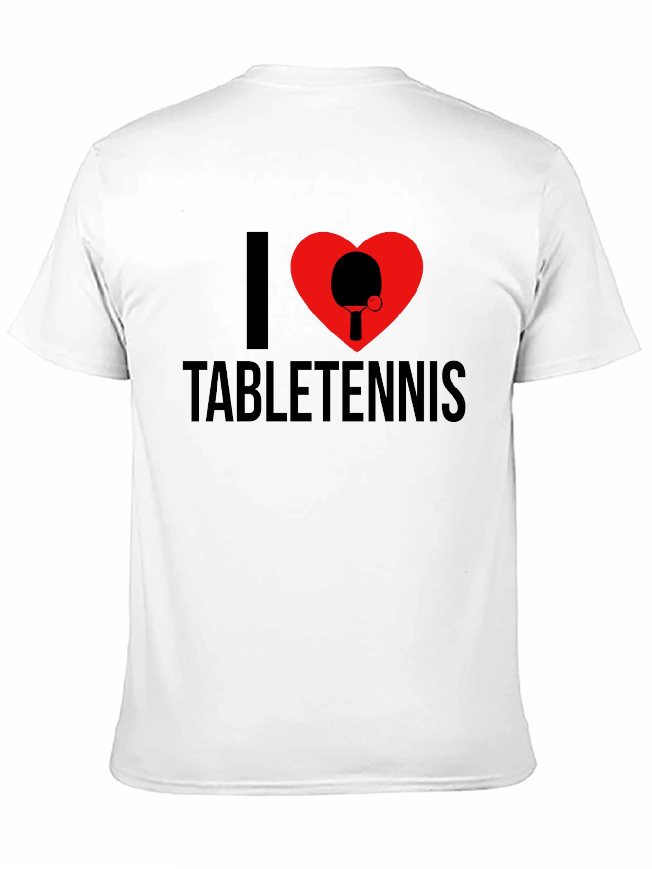 I Heart Table Tennis T-Shirt - Black