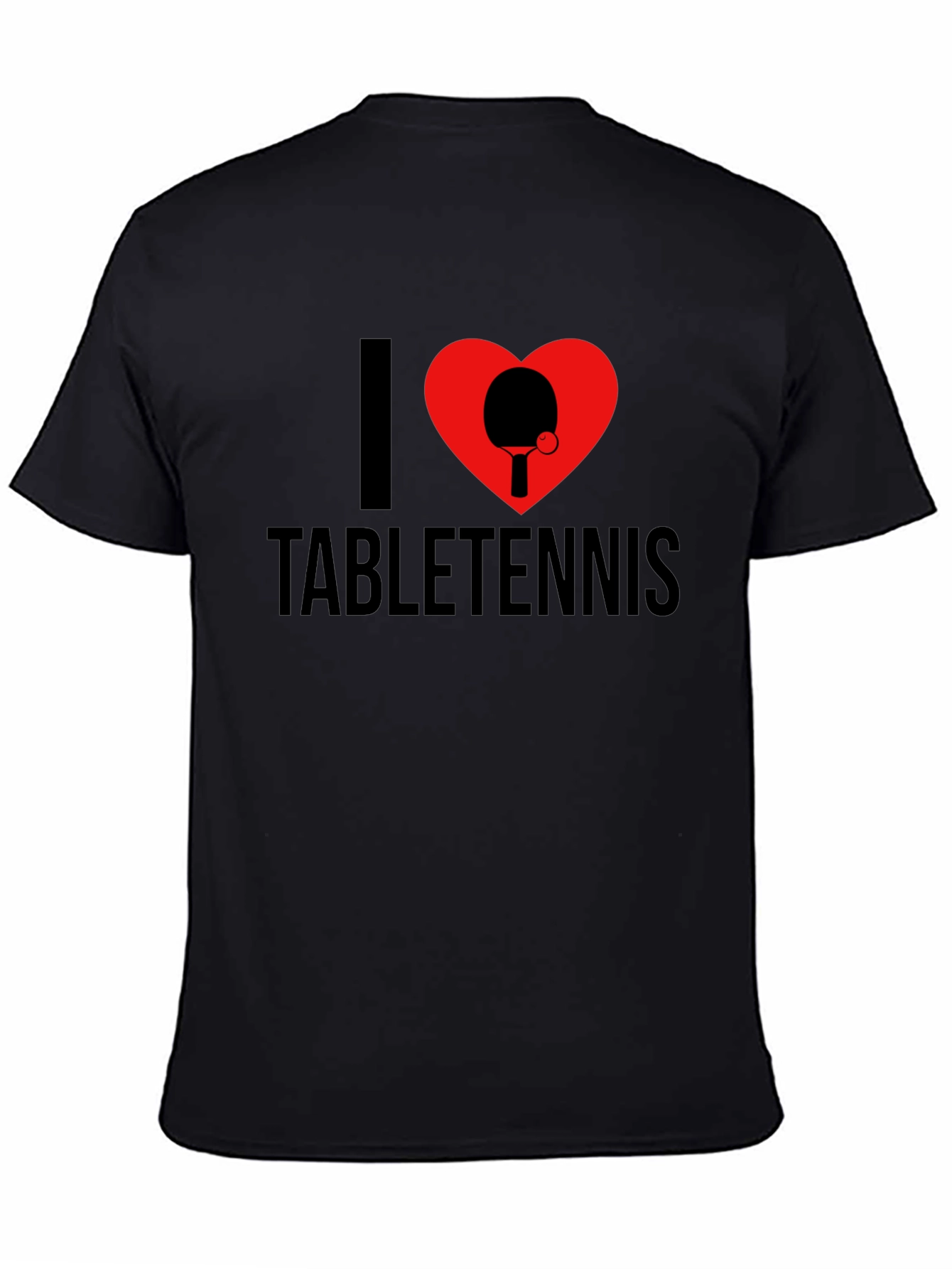 I Heart Table Tennis T-Shirt - Black