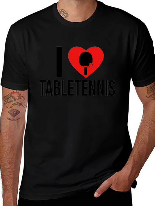 I Heart Table Tennis T-Shirt - Black