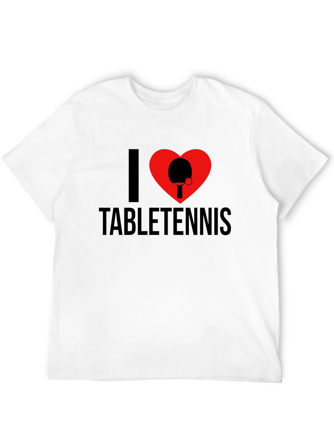 I Heart Table Tennis T-Shirt - Black