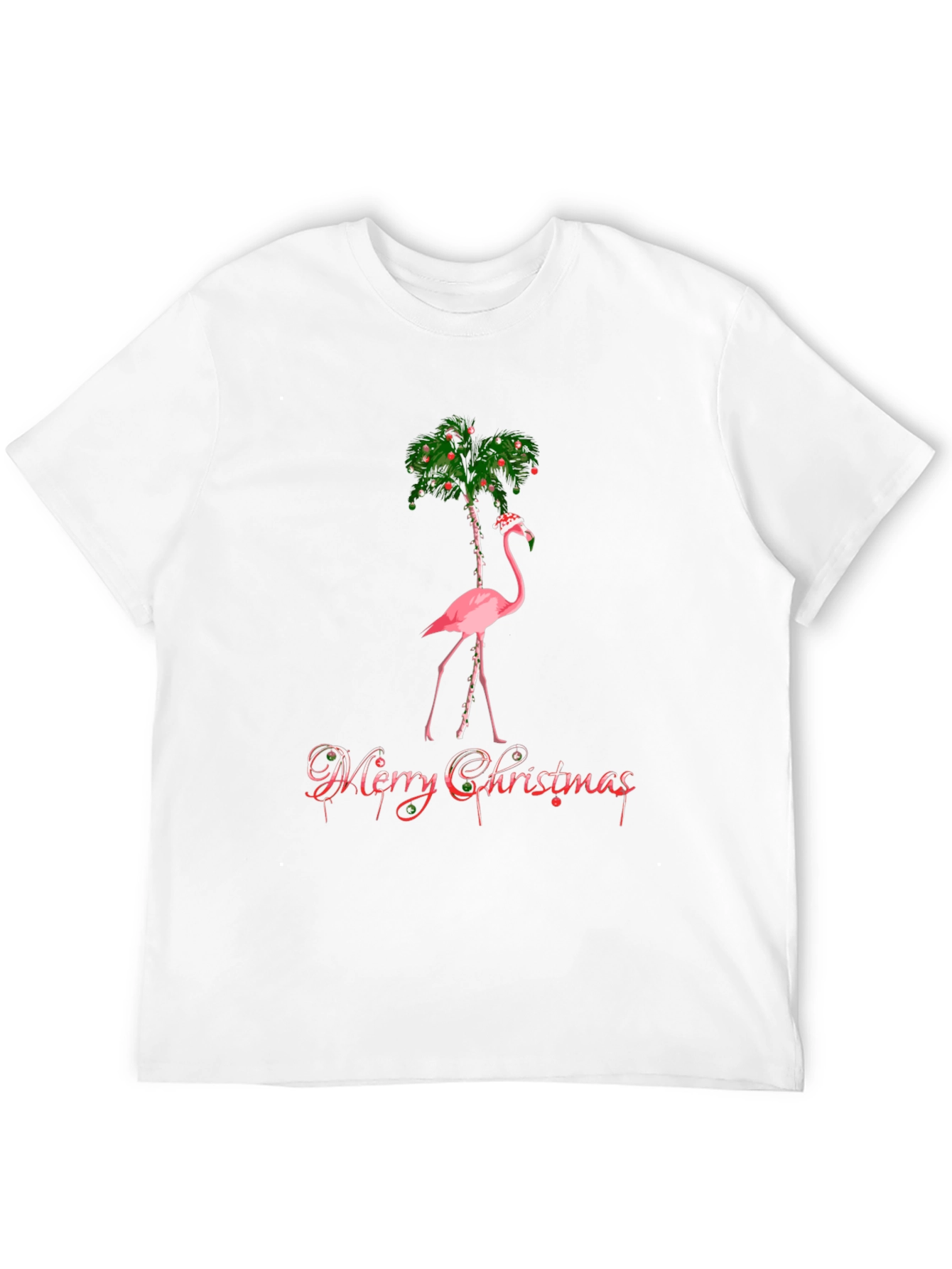 Festive Flamingo Christmas T-Shirt