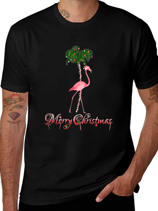 Festive Flamingo Christmas T-Shirt